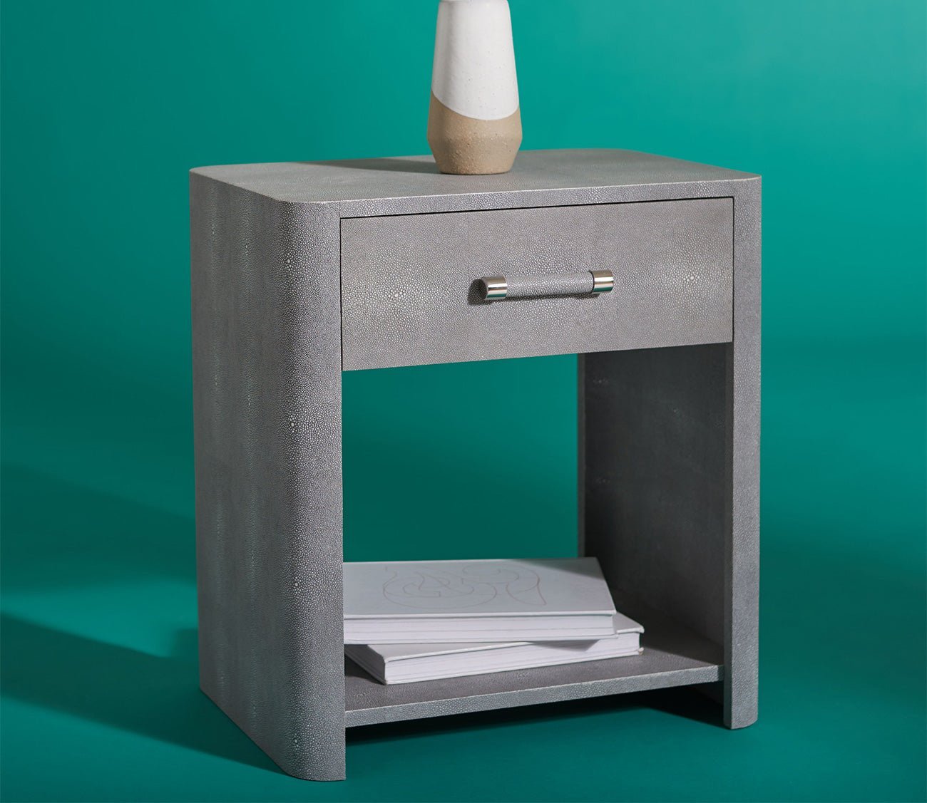 Safavieh Sawyer Faux Shagreen Nightstand by Safavieh