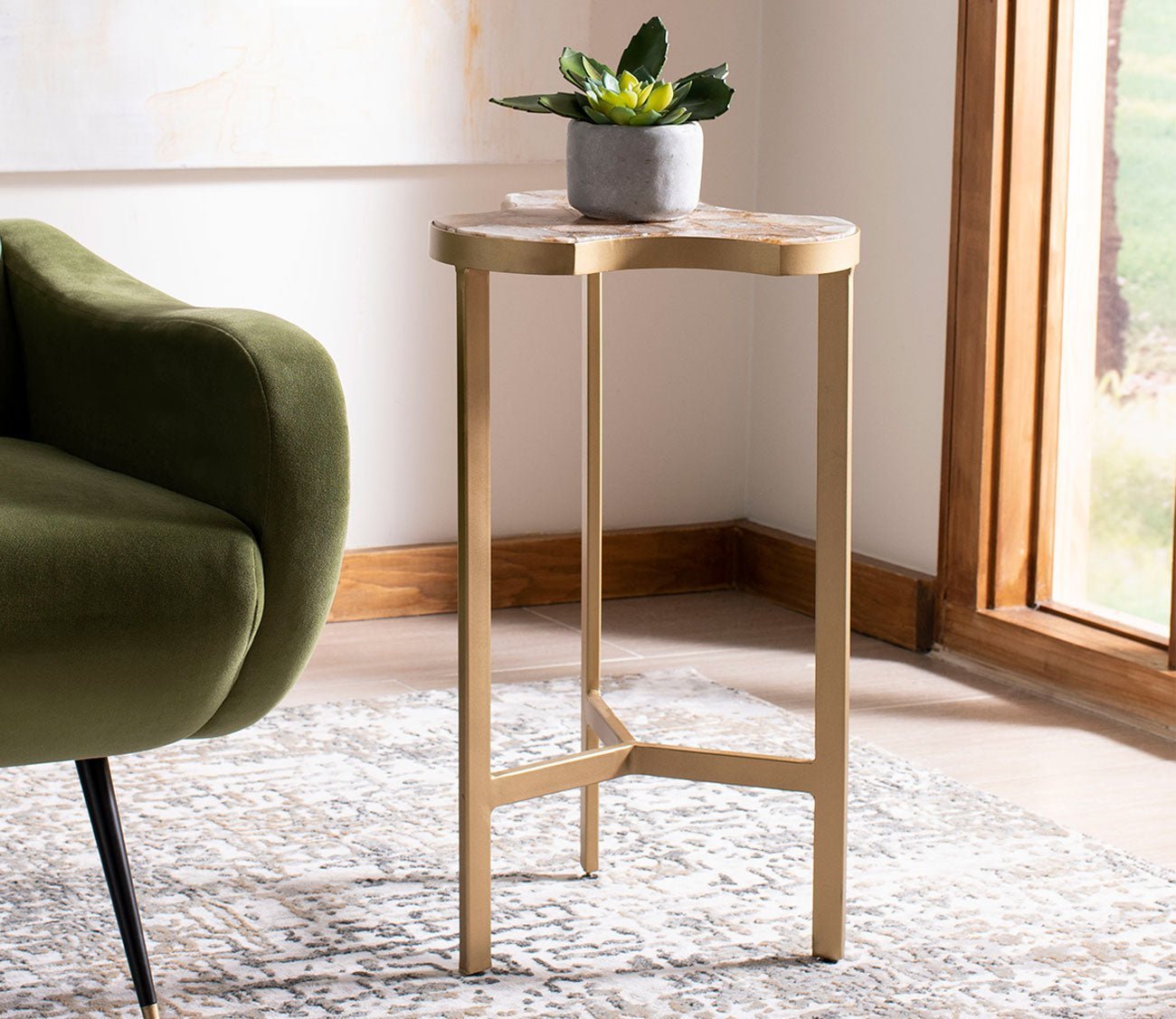 Suki Agate Tripod Accent Table