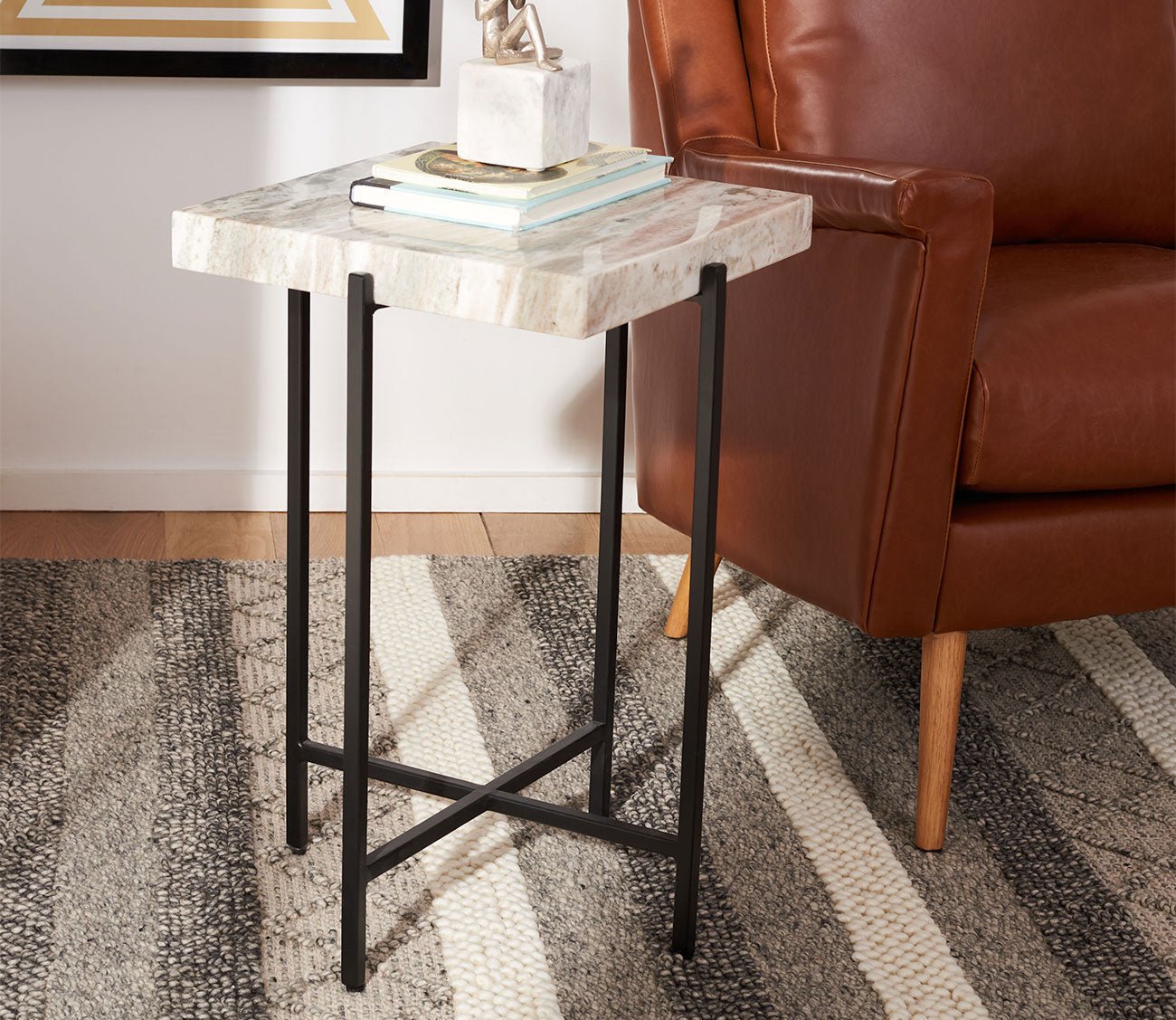 Tenzin Stone Top Accent Table