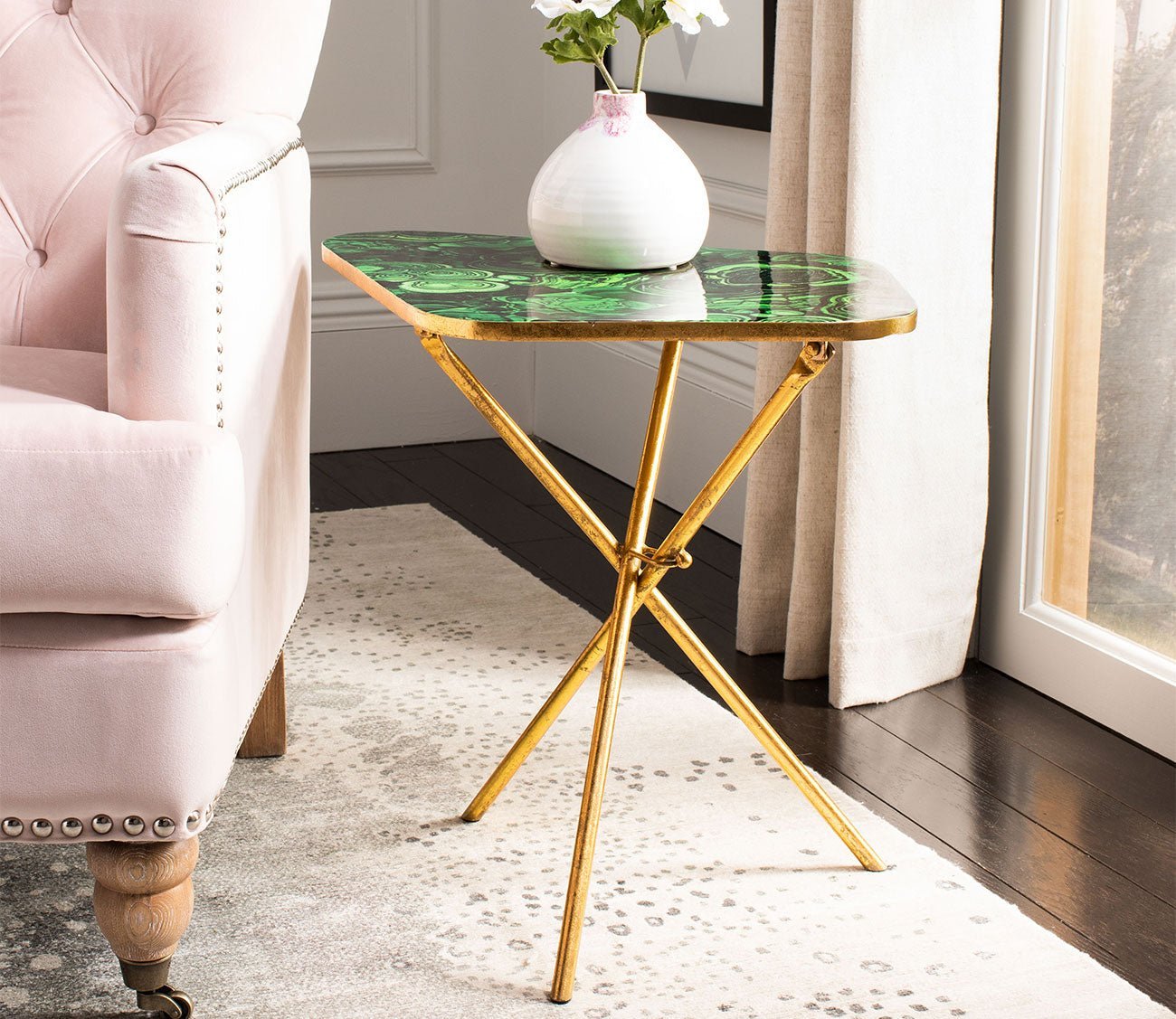 Zamara Faux Agate Side Table