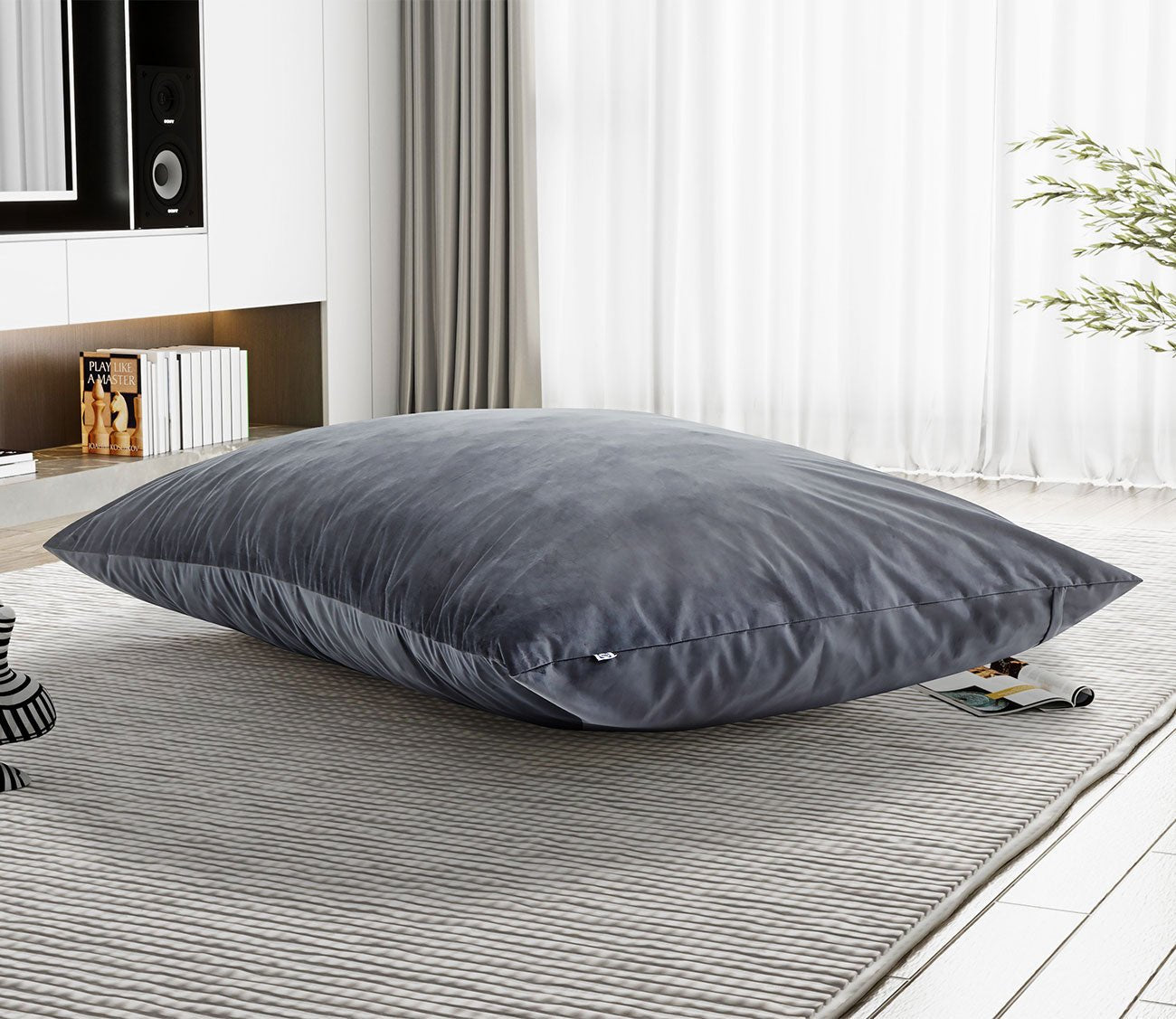 Ettie Velour Bean Bag Lounger