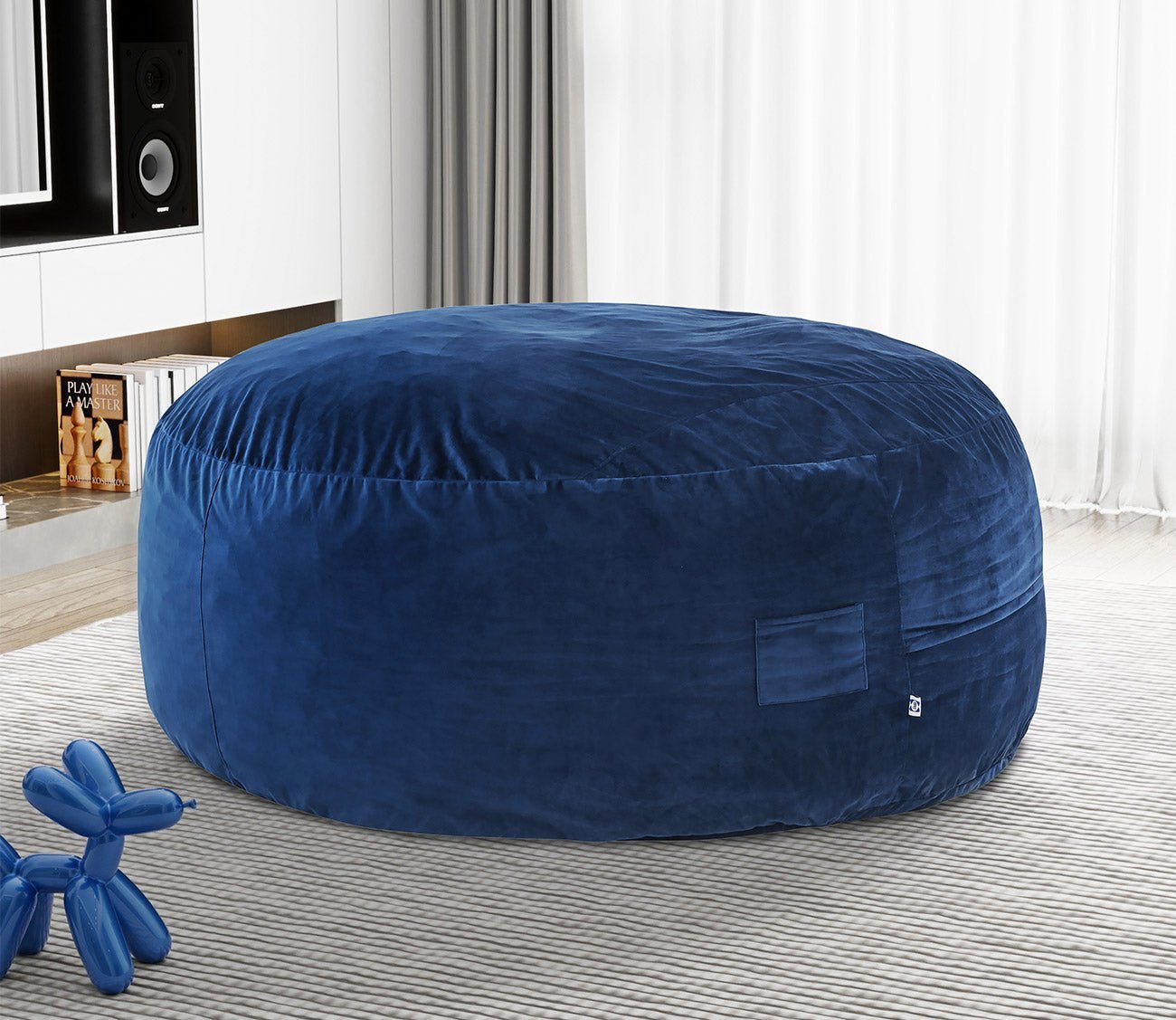 Kade Velour Bean Bag Lounger
