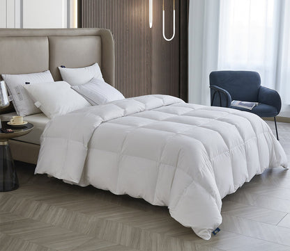 Serta All Season Polyester and Cotton Blend Goose Down Fiber Comforter by Serta