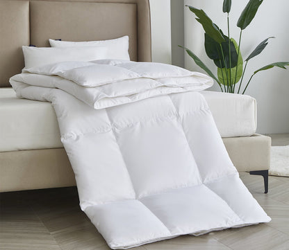 Serta All Season Polyester and Cotton Blend Goose Down Fiber Comforter by Serta