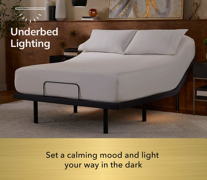 Serta Baselogic Gold Adjustable Base- underbed lighting