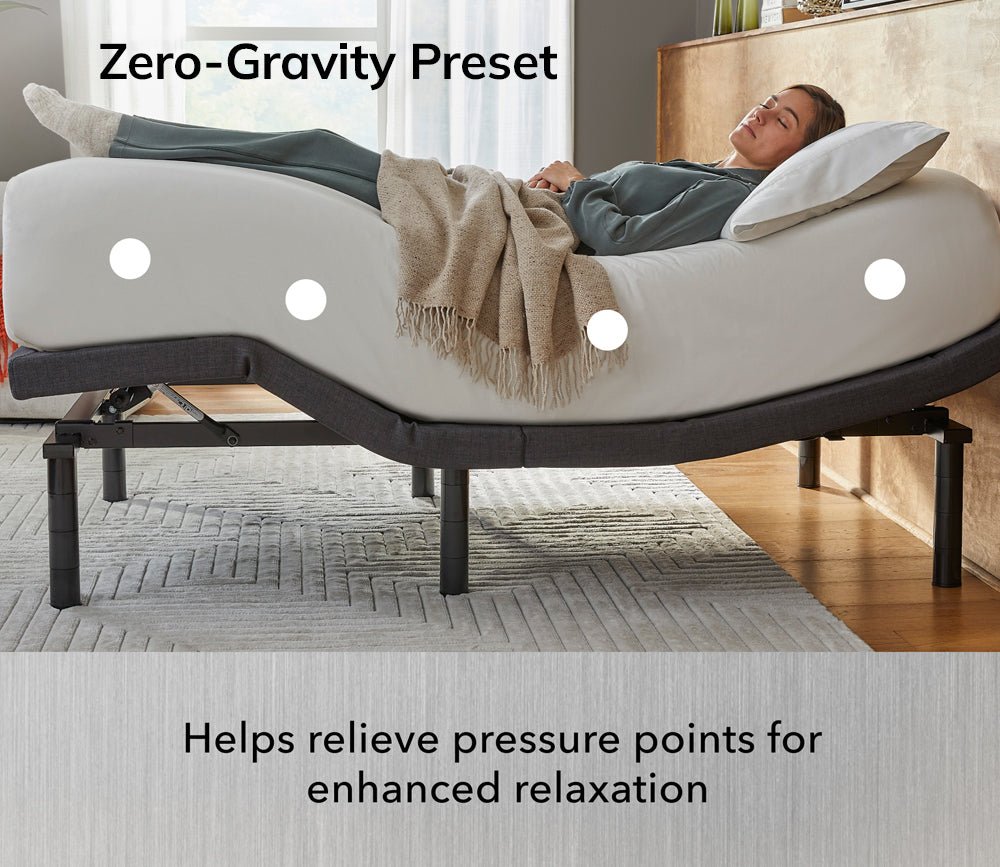 Serta Baselogic Platinum Adjustable showcasing zero gravity preset feature