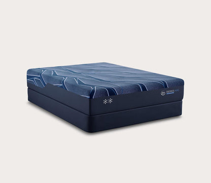 Angled Silo image of Serta iSeries NXG 2500 Hybrid Medium Mattress on a foundation