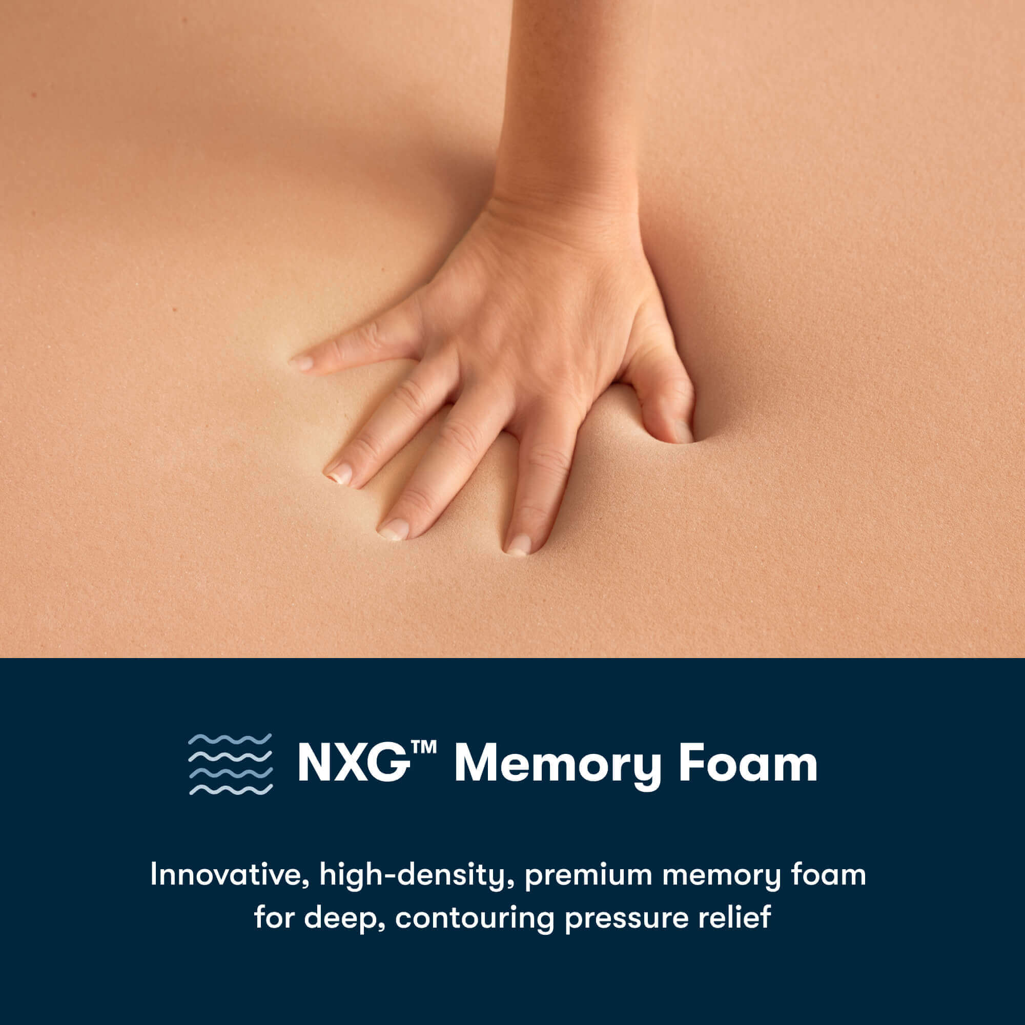 NXG™ Memory Foam showcasing adaptive comfort and contouring performance.