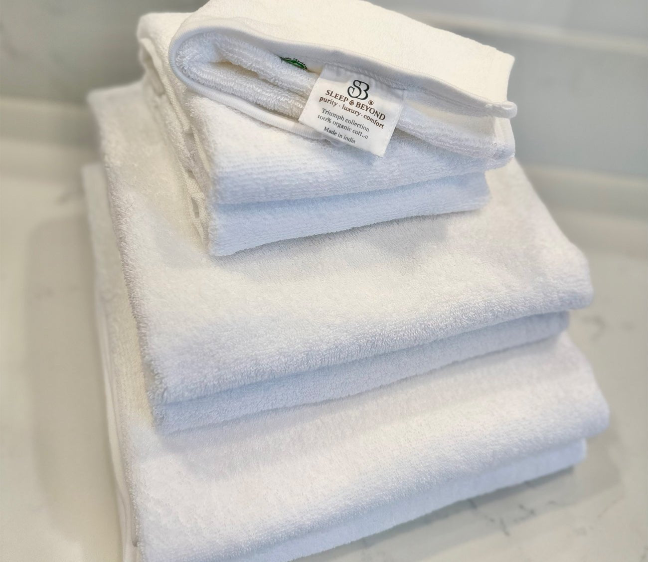 Sleep & Beyond Organic Cotton Terry 4 - Piece Washcloth Set by Sleep & Beyond