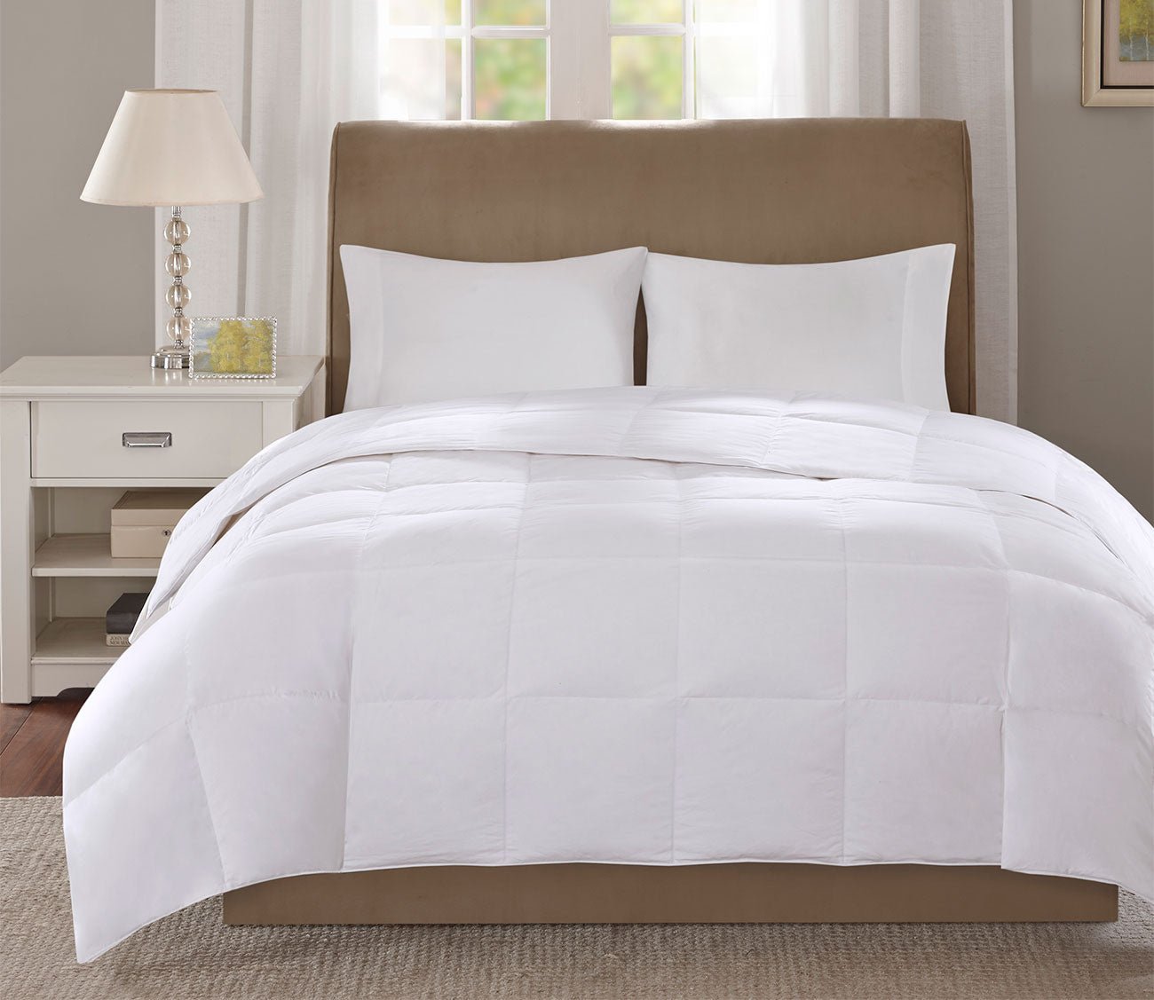 Sleep Philosophy Level 1 Cotton Sateen Down Comforter with 3M Scotchgard by Sleep Philosophy