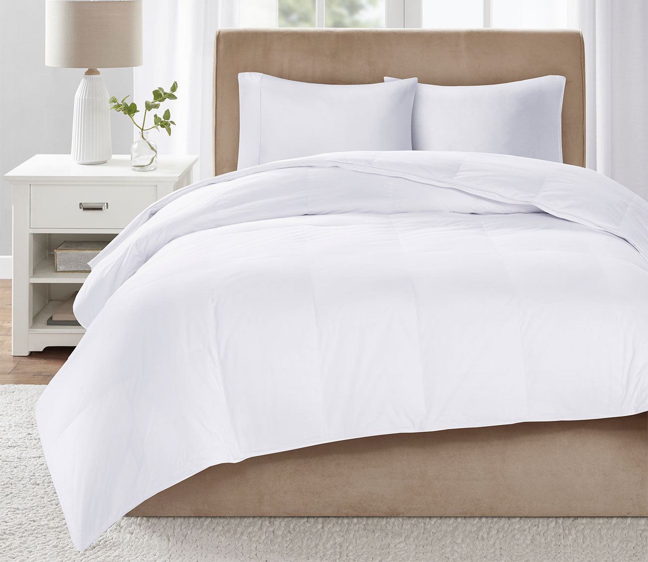 Sleep Philosophy Level 3 Cotton Sateen Down Comforter with 3M Scotchgard