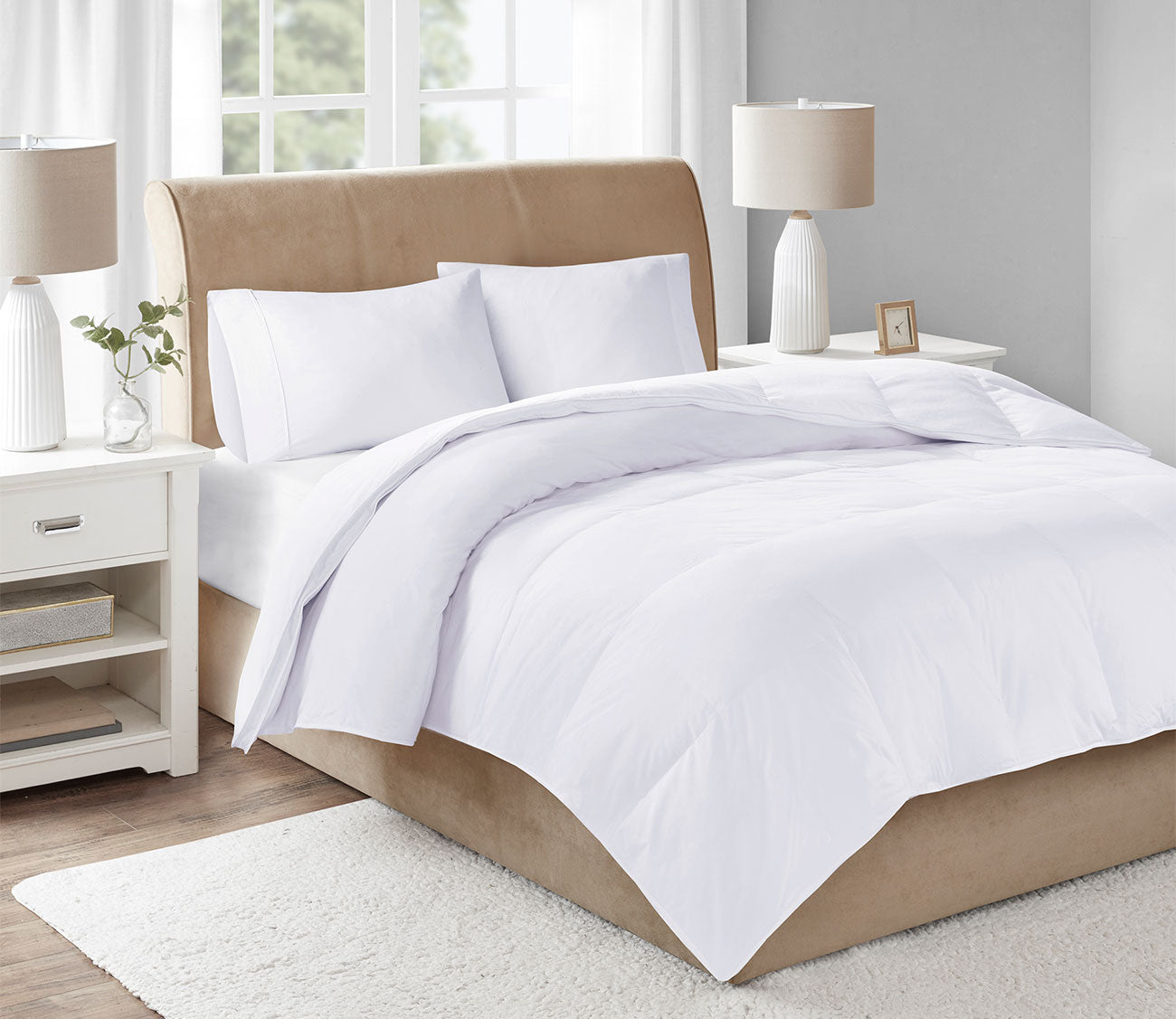 Sleep Philosophy Level 3 Cotton Sateen Down Comforter with 3M Scotchgard by Sleep Philosophy