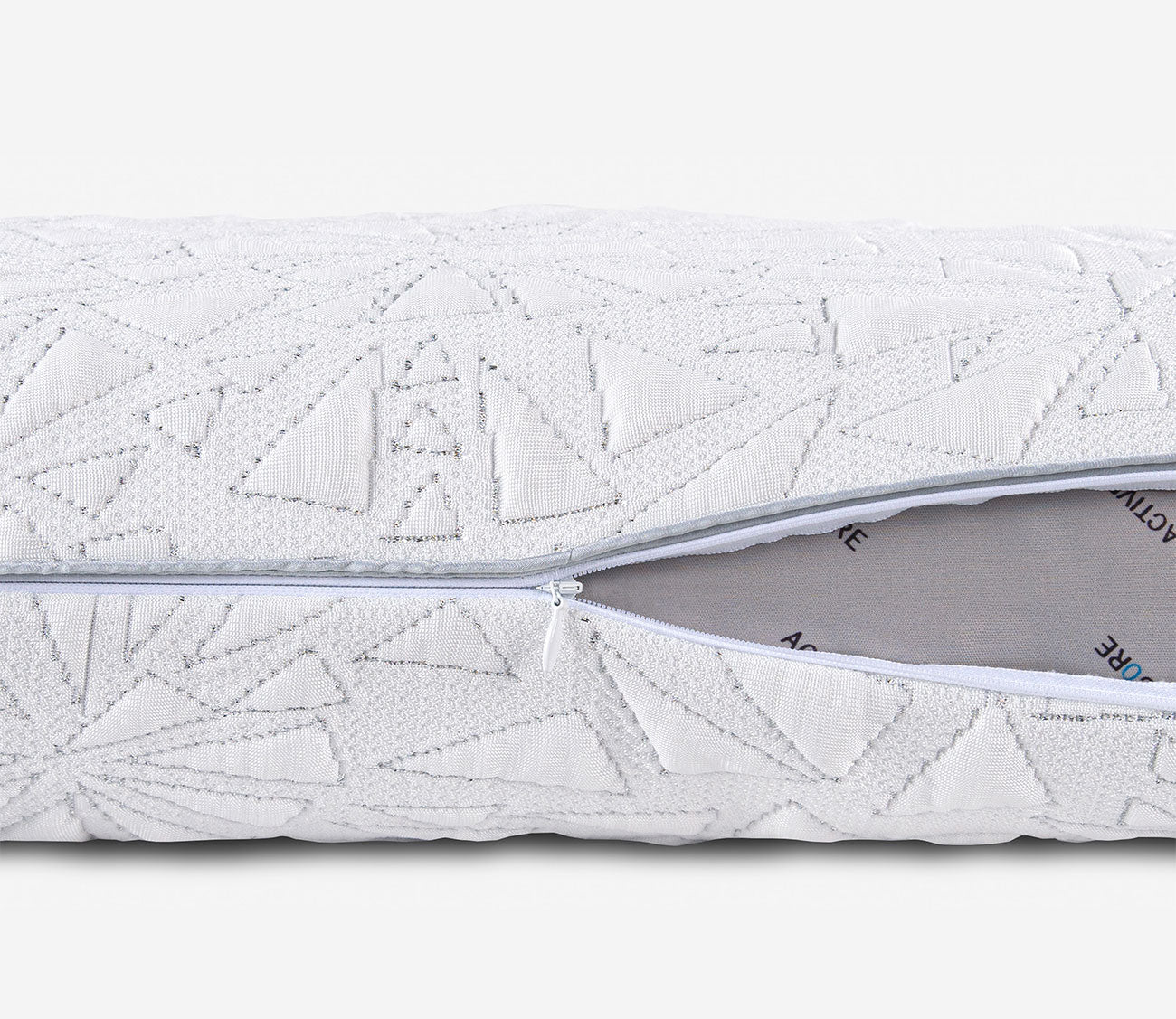 Storm Cuddle Curve Pillow, closeup of removeable zipper cover