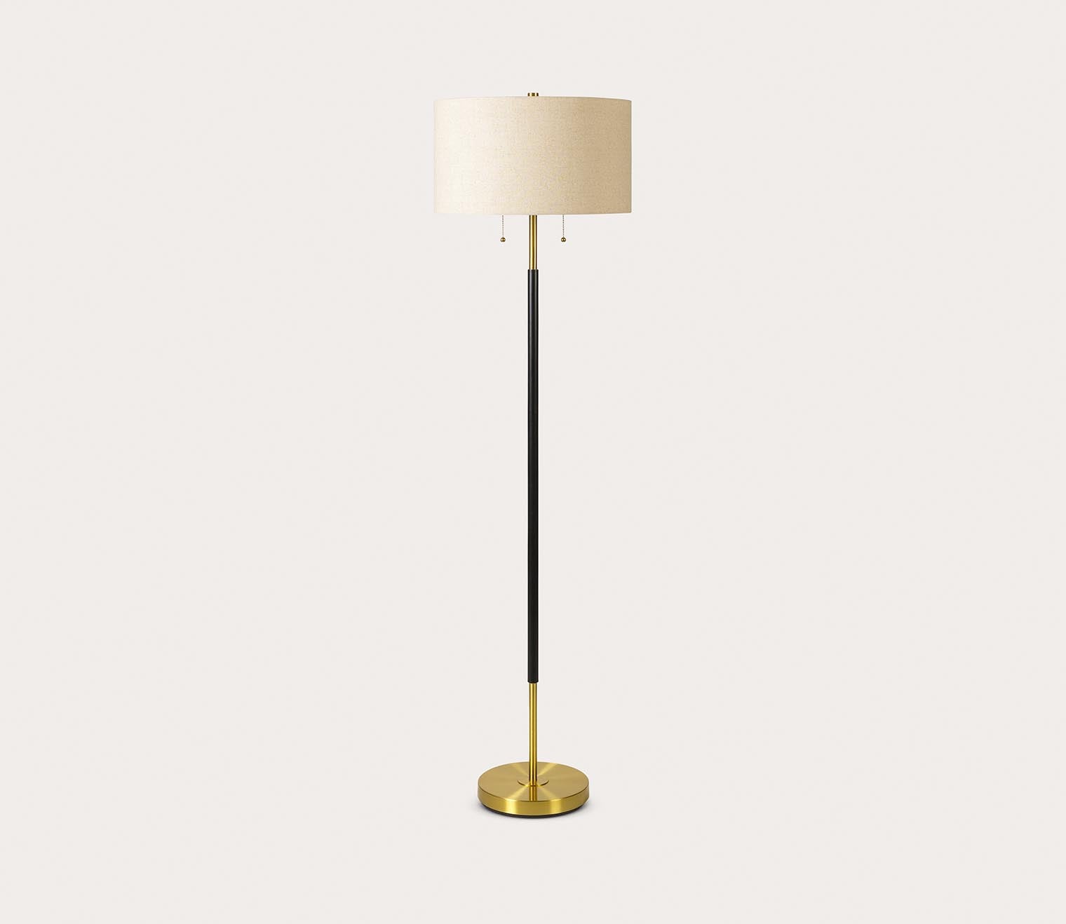 Aberdeen Black and Gold Floor Lamp