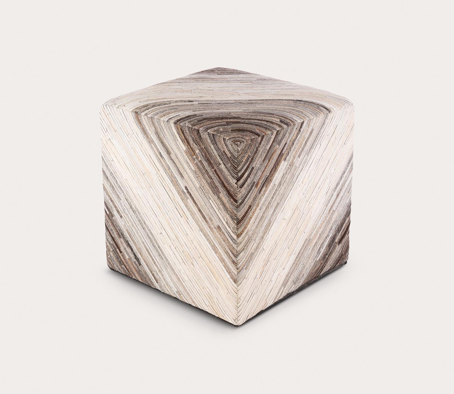 Surya Zander Hair on Hide Ottoman by Surya