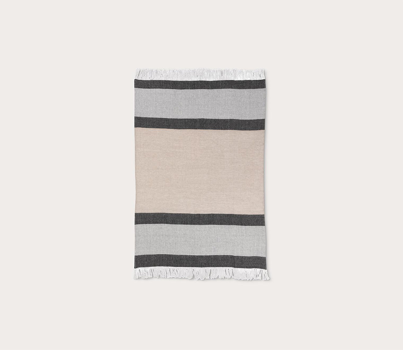 Talara Crafted Throw Blanket by Villa by Classic Home, in natural, silo
