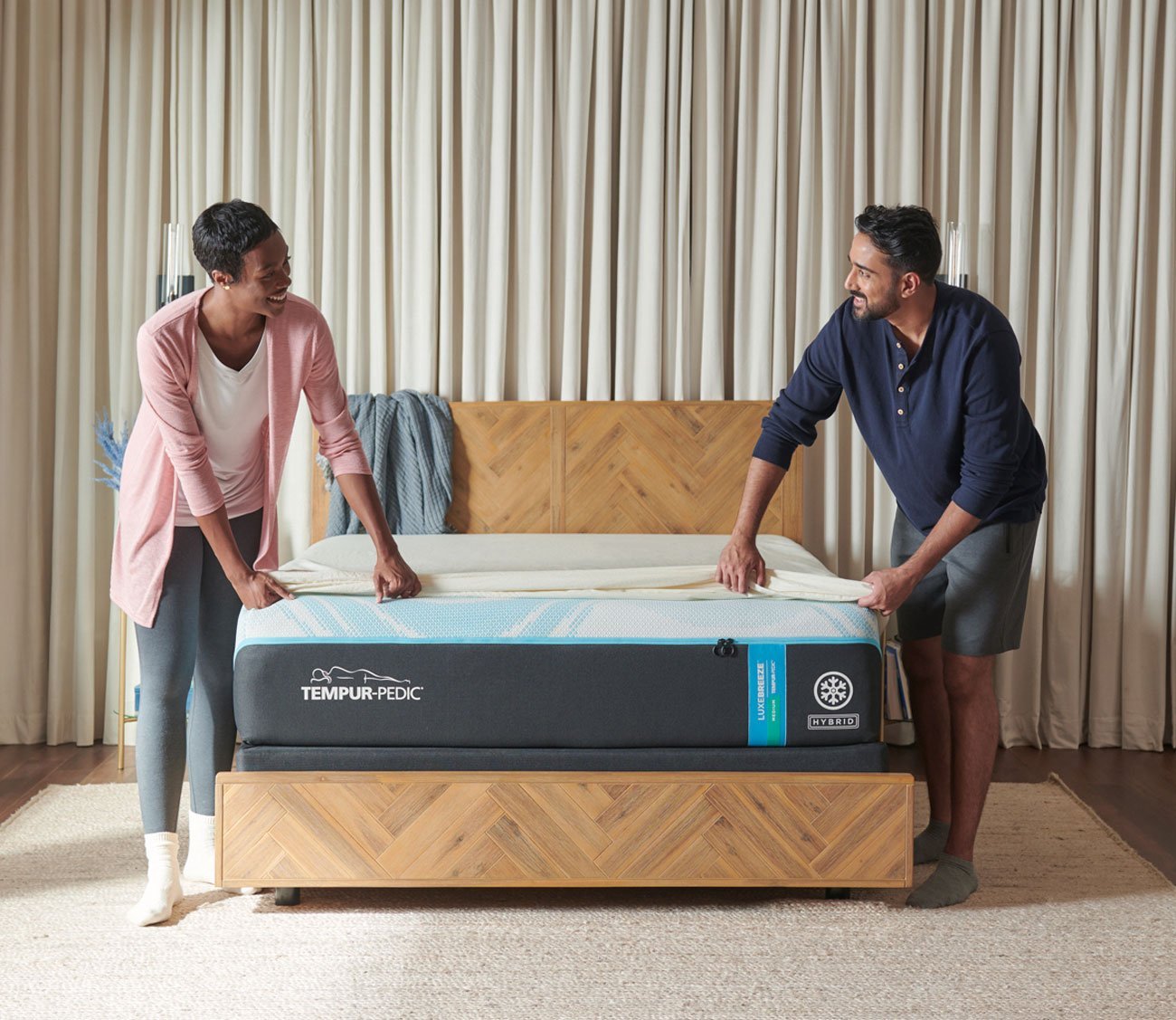 Tempur - LUXEbreeze 2.0 Medium Hybrid Mattress by Tempur - Pedic