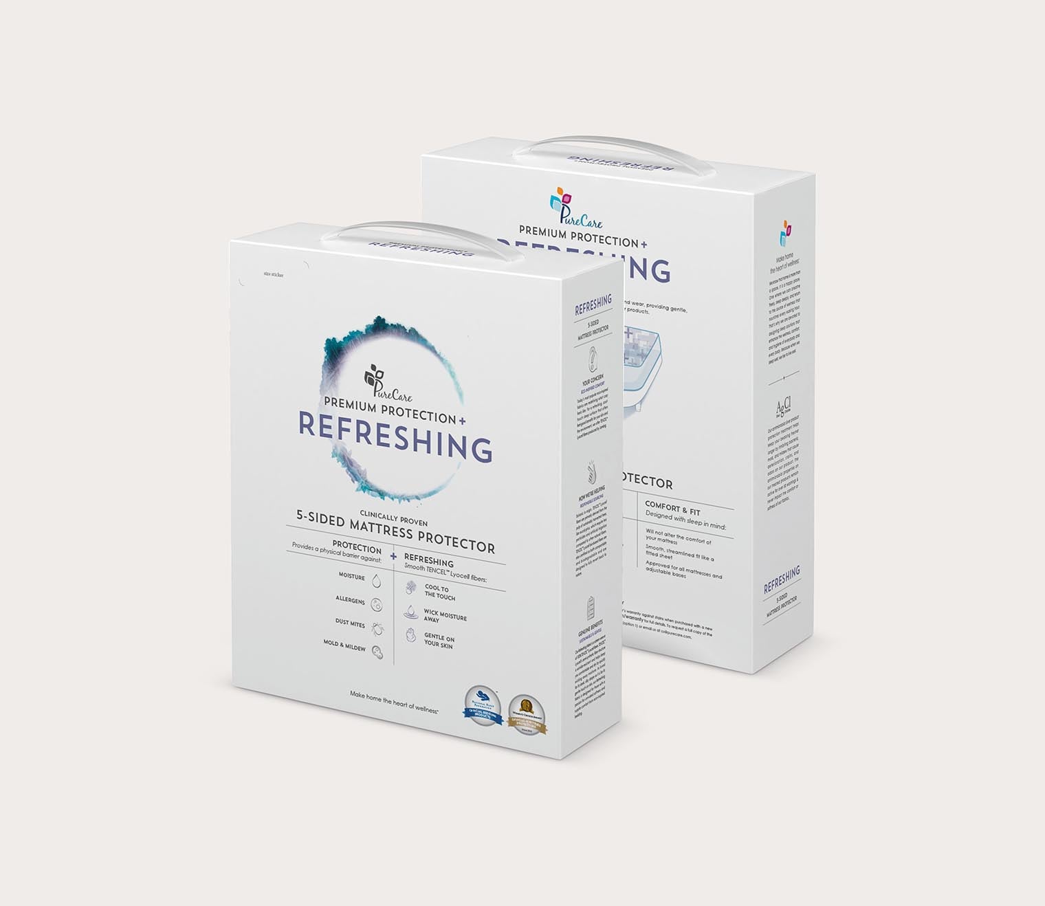 Tencel 5-Sided Mattress Protector by PureCare, packaging
