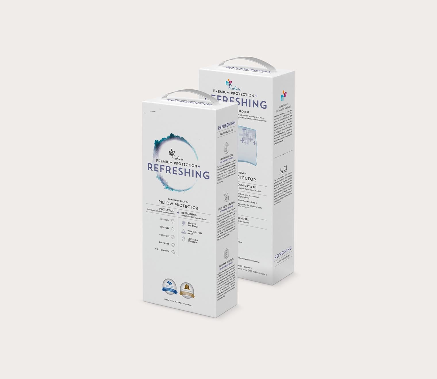 Tencel Pillow Protector by PureCare, packaging