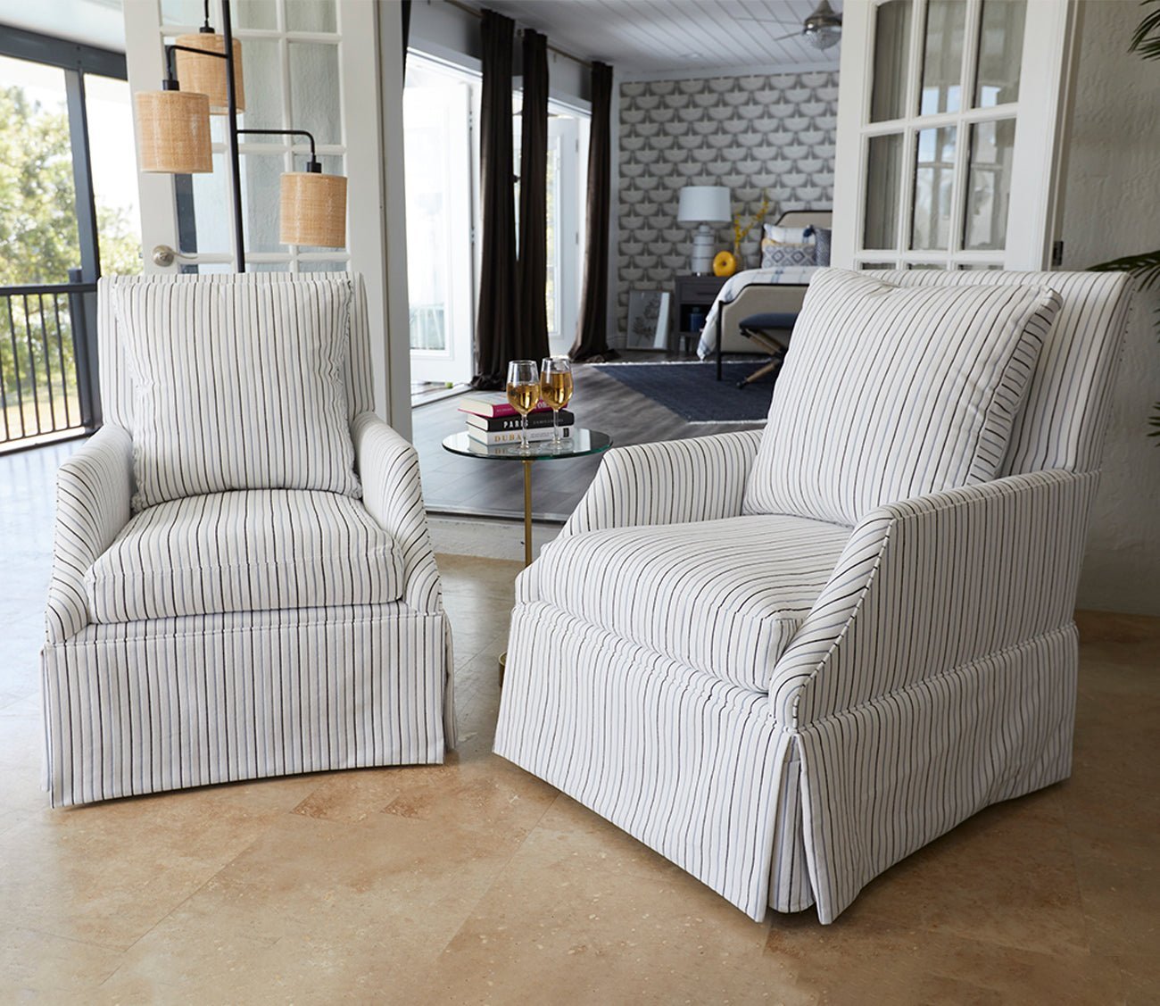 Jocelyn Galade Skirted Accent Chair