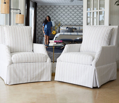 Universal Furniture Jocelyn Galade Skirted Accent Chair by Universal Furniture