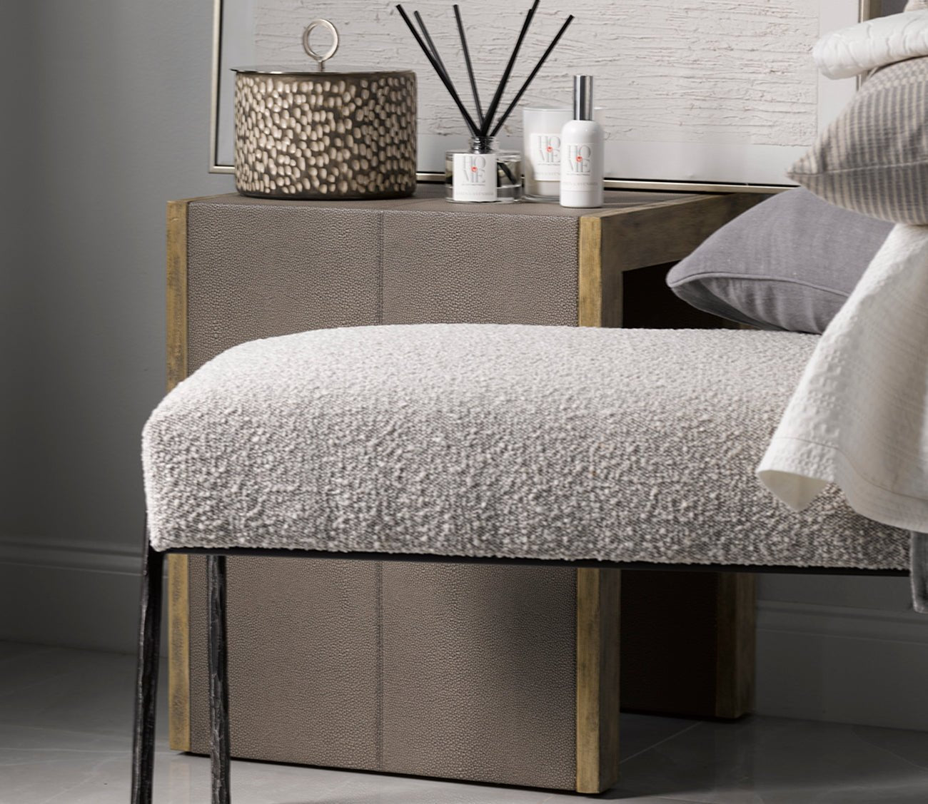 Uttermost Aerina Faux Shagreen End Table by Uttermost