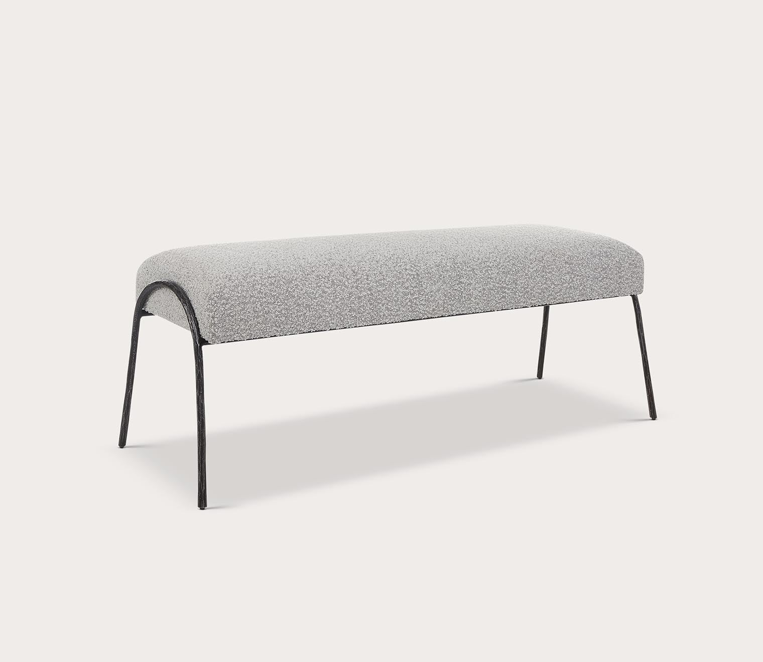 Uttermost Jacobsen Boucle Fabric Bench by Uttermost