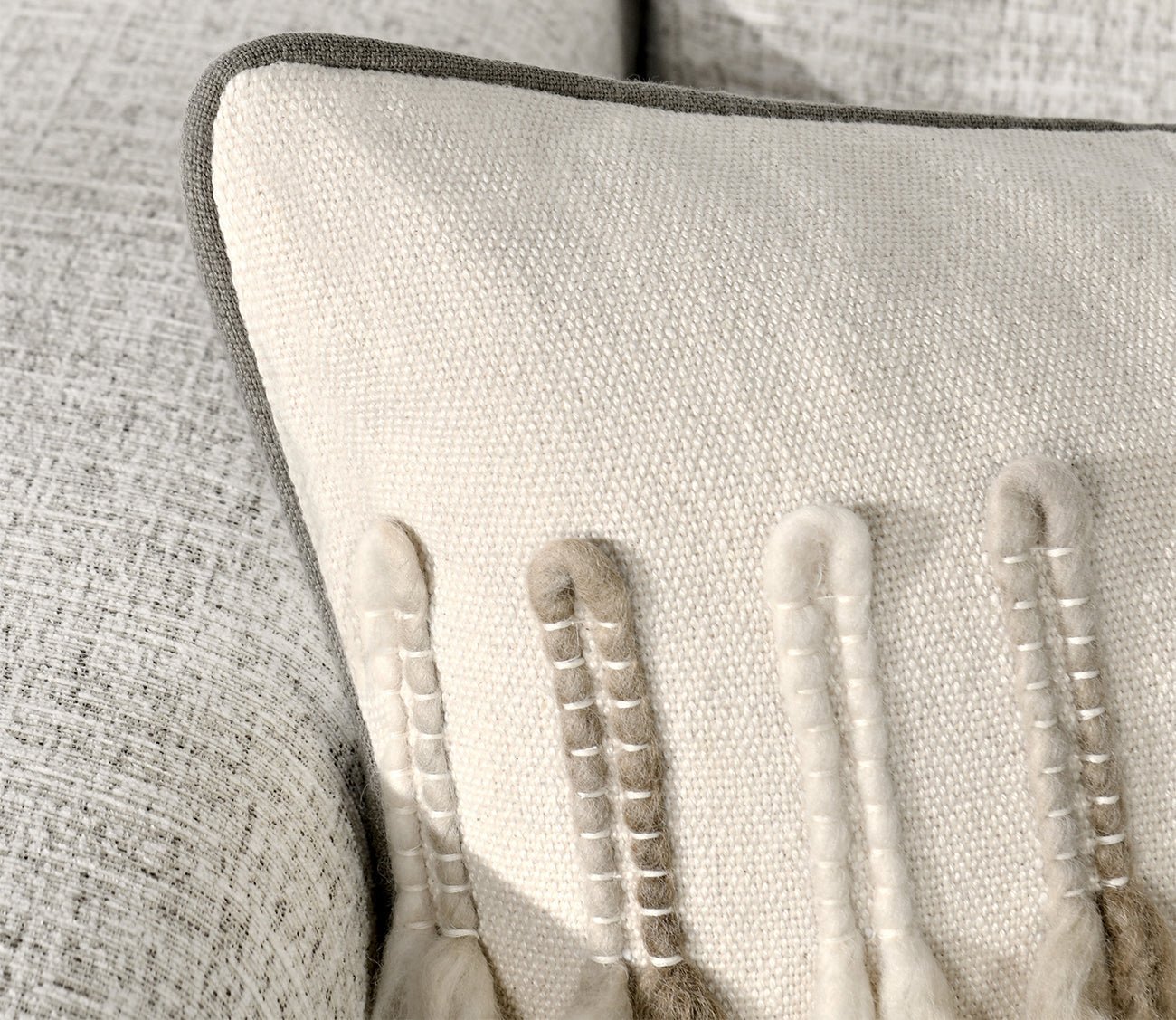 Villa by Classic Home Ambrose Ivory Taupe Throw Pillow by Villa by Classic Home