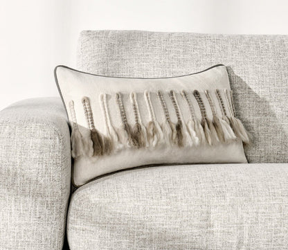 Villa by Classic Home Ambrose Ivory Taupe Throw Pillow by Villa by Classic Home