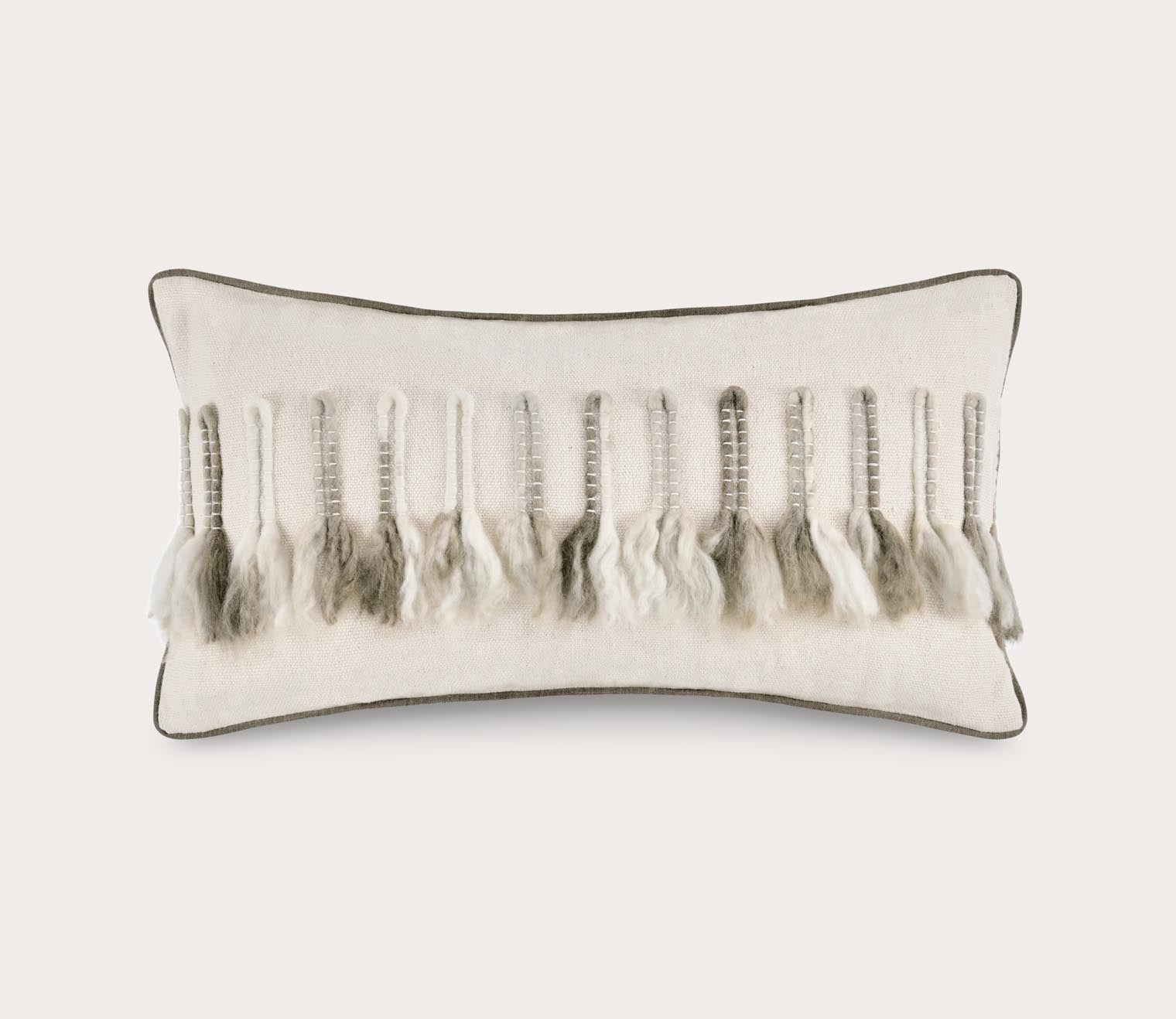 Villa by Classic Home Ambrose Ivory Taupe Throw Pillow by Villa by Classic Home
