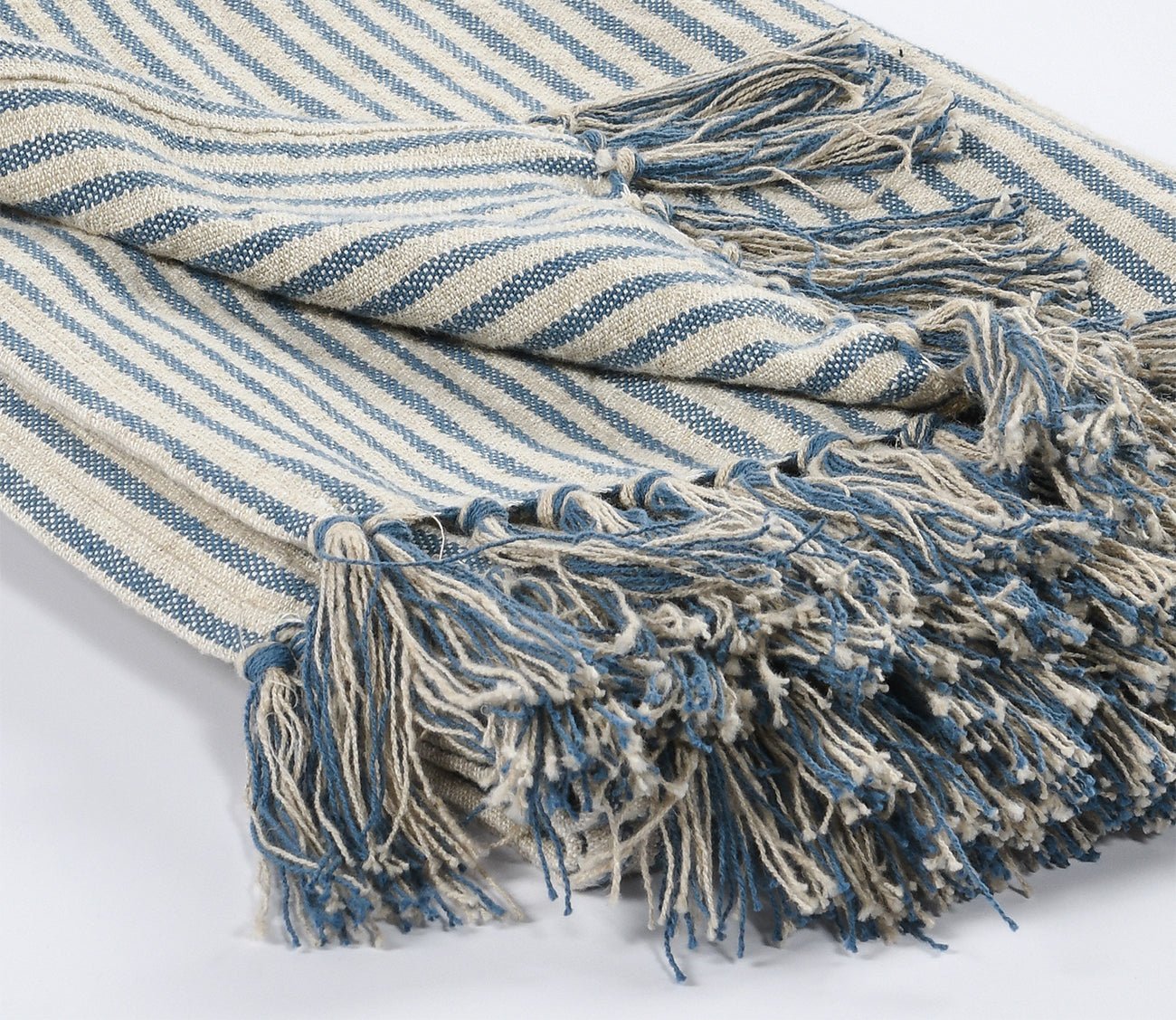 Villa by Classic Home Balboa Blue Natural Throw Blanket by Villa by Classic Home