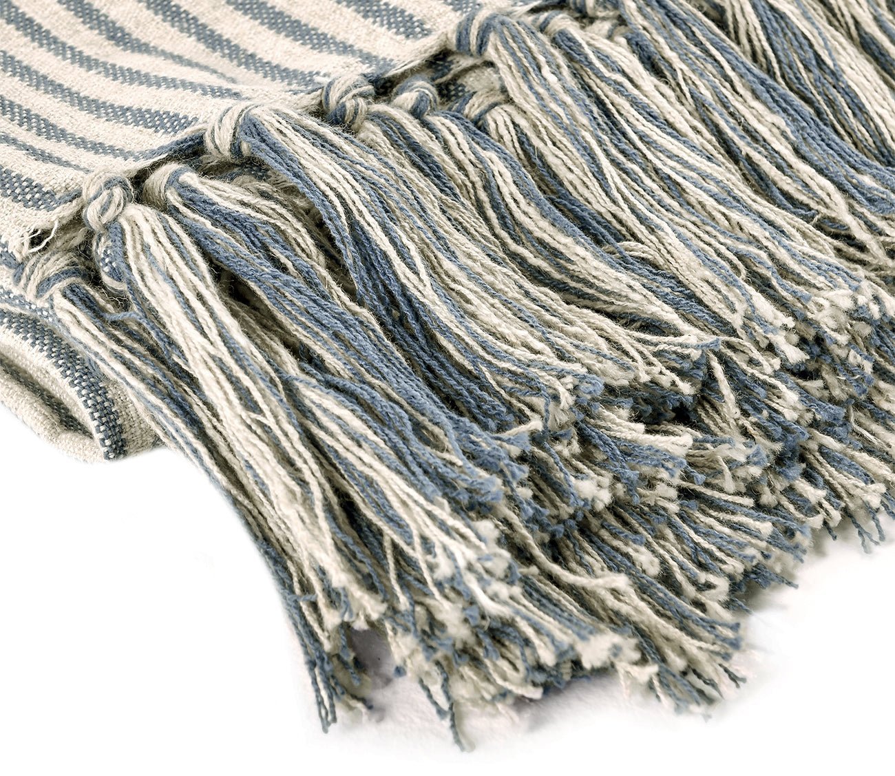 Villa by Classic Home Balboa Blue Natural Throw Blanket by Villa by Classic Home