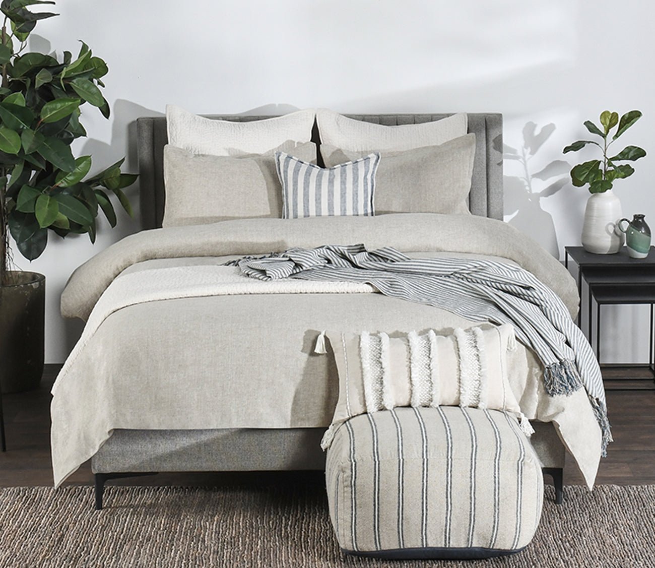 Villa by Classic Home Balboa Blue Natural Throw Blanket by Villa by Classic Home