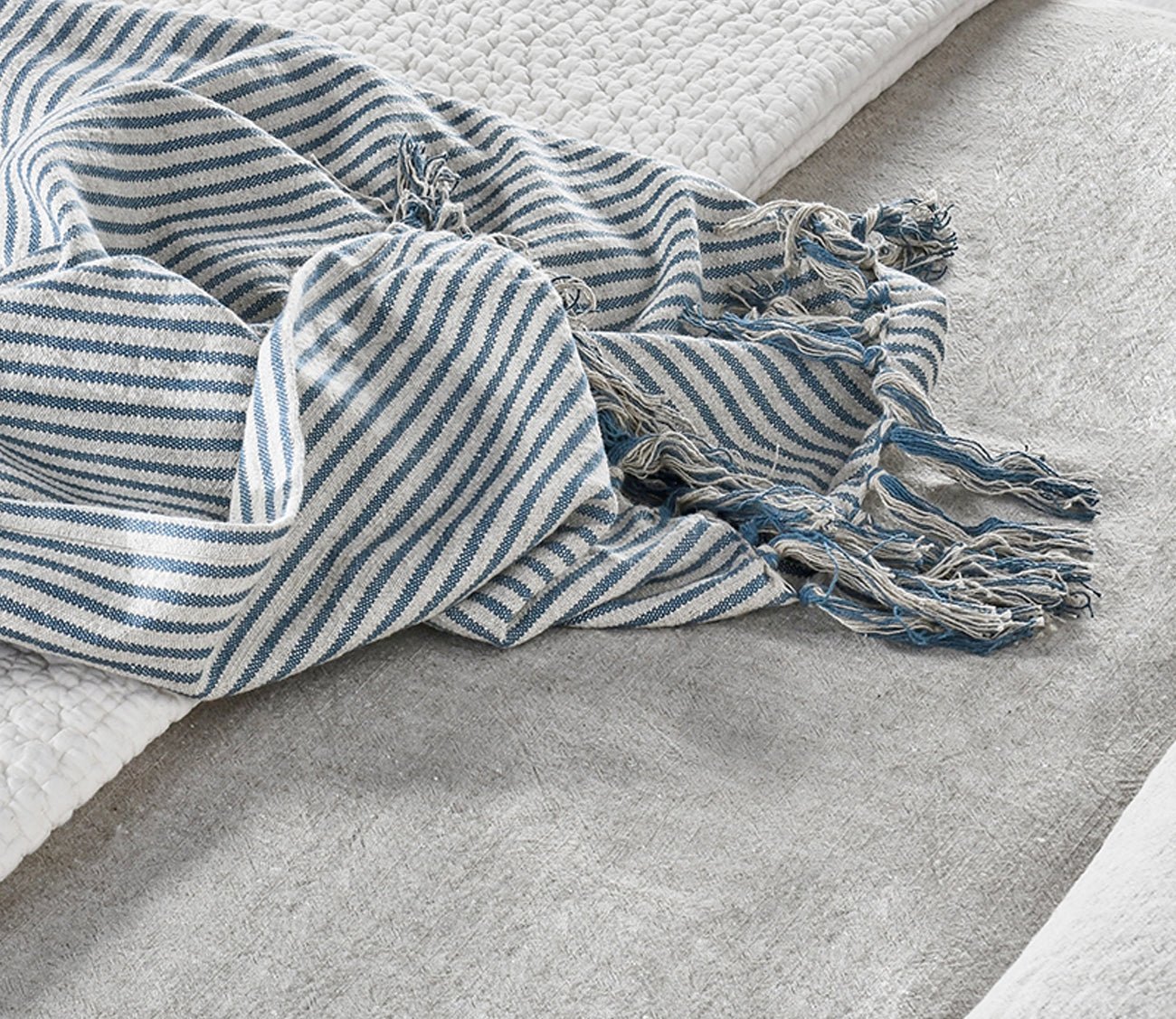 Villa by Classic Home Balboa Blue Natural Throw Blanket by Villa by Classic Home