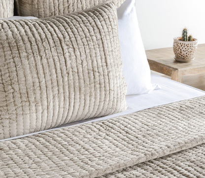 Villa by Classic Home Bari Velvet Pebble Quilt by Villa by Classic Home
