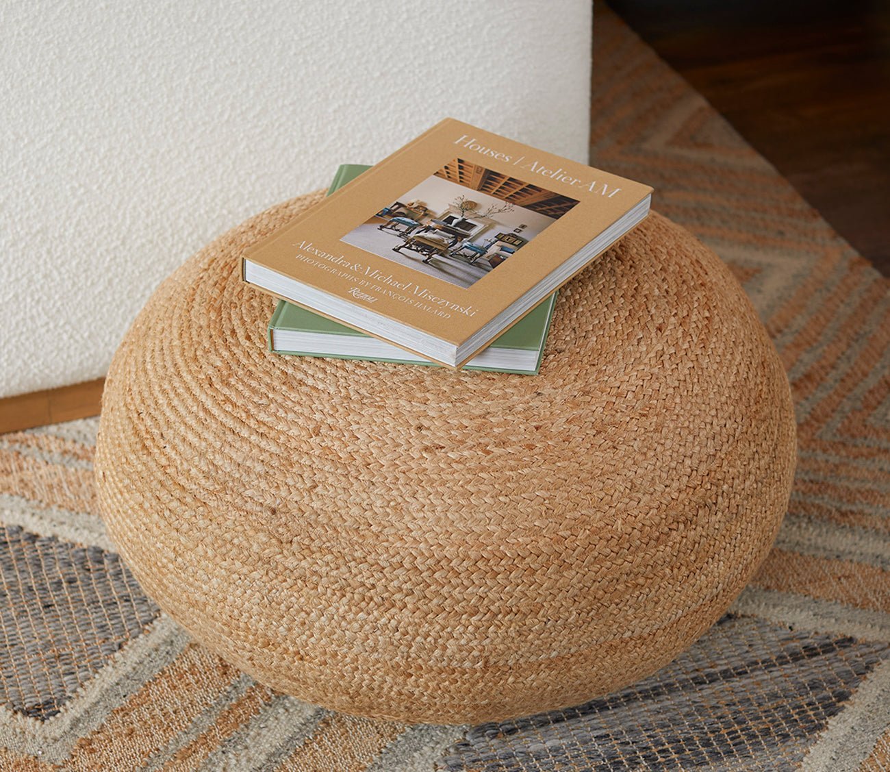 Villa by Classic Home Braga Jute Natural Pouf by Villa by Classic Home