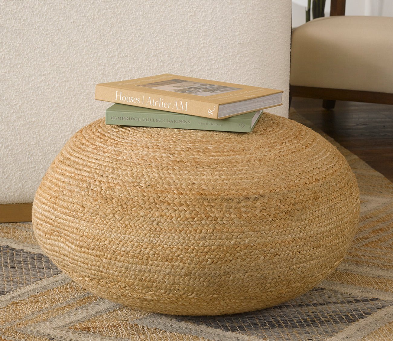 Villa by Classic Home Braga Jute Natural Pouf by Villa by Classic Home