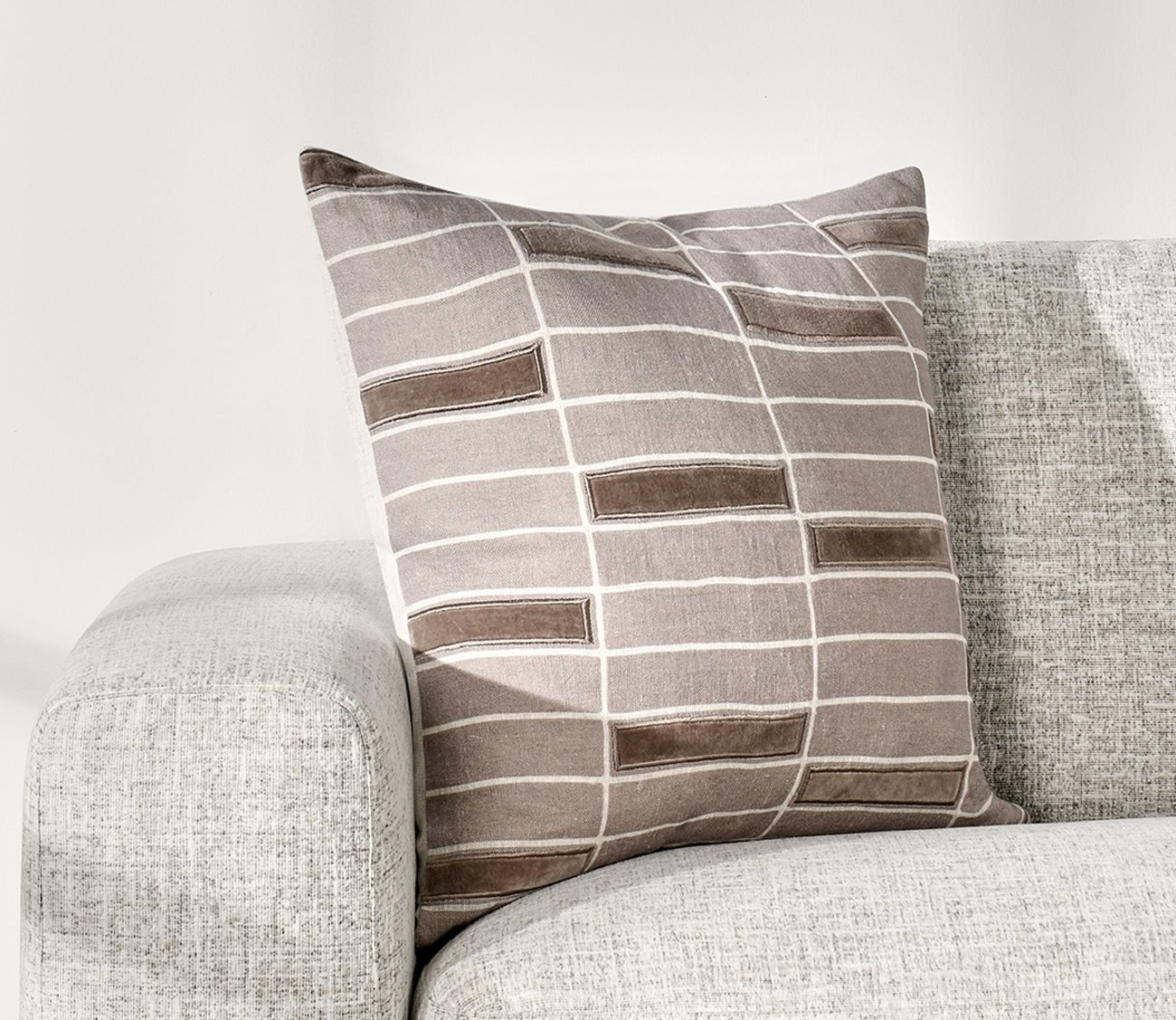 Villa by Classic Home Breccia Taupe Throw Pillow by Villa by Classic Home