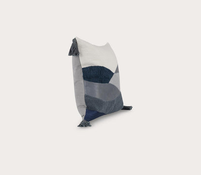 Villa by Classic Home Carve Sea Fog Blue Ivory Throw Pillow by Villa by Classic Home