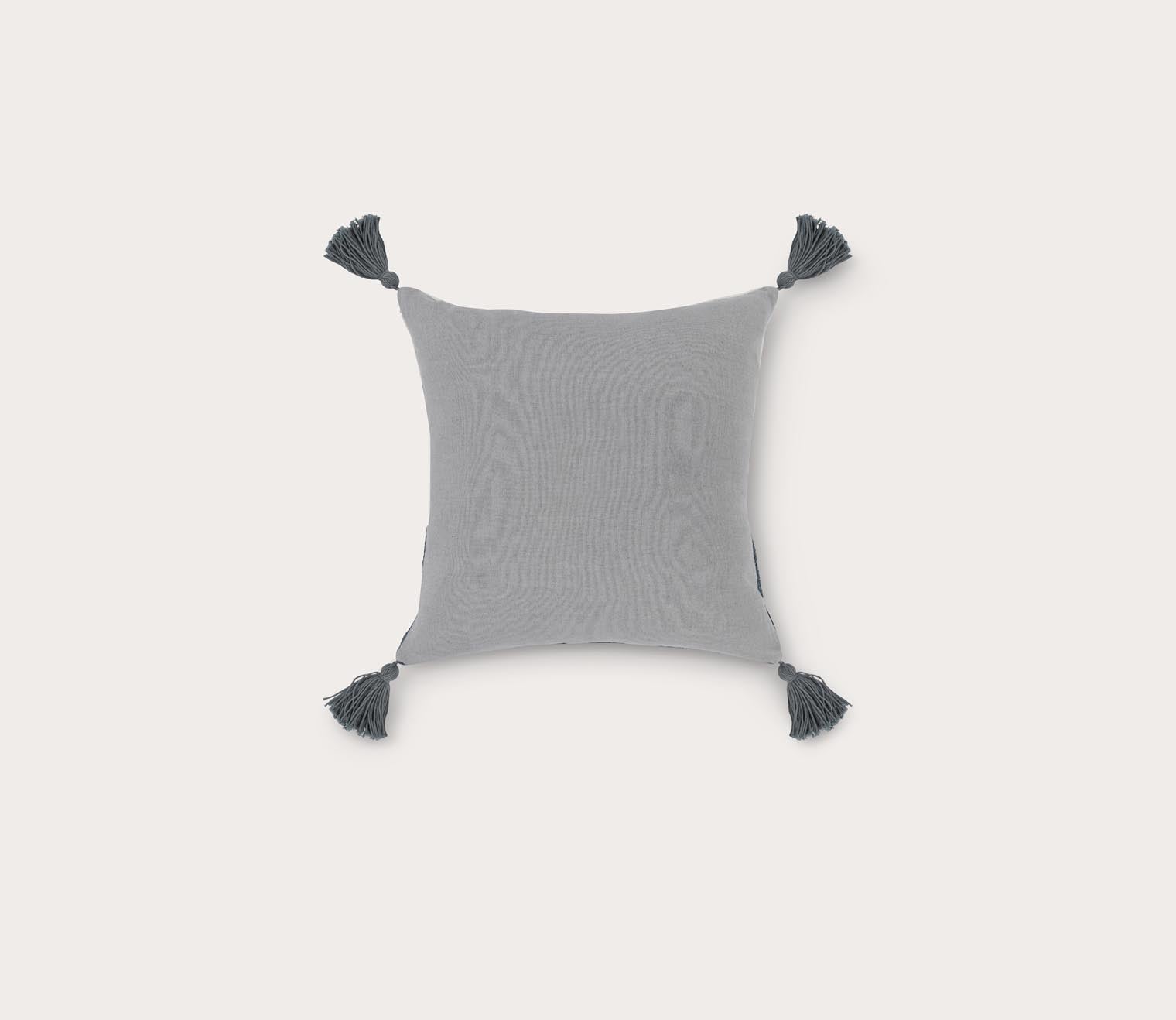 Villa by Classic Home Carve Sea Fog Blue Ivory Throw Pillow by Villa by Classic Home
