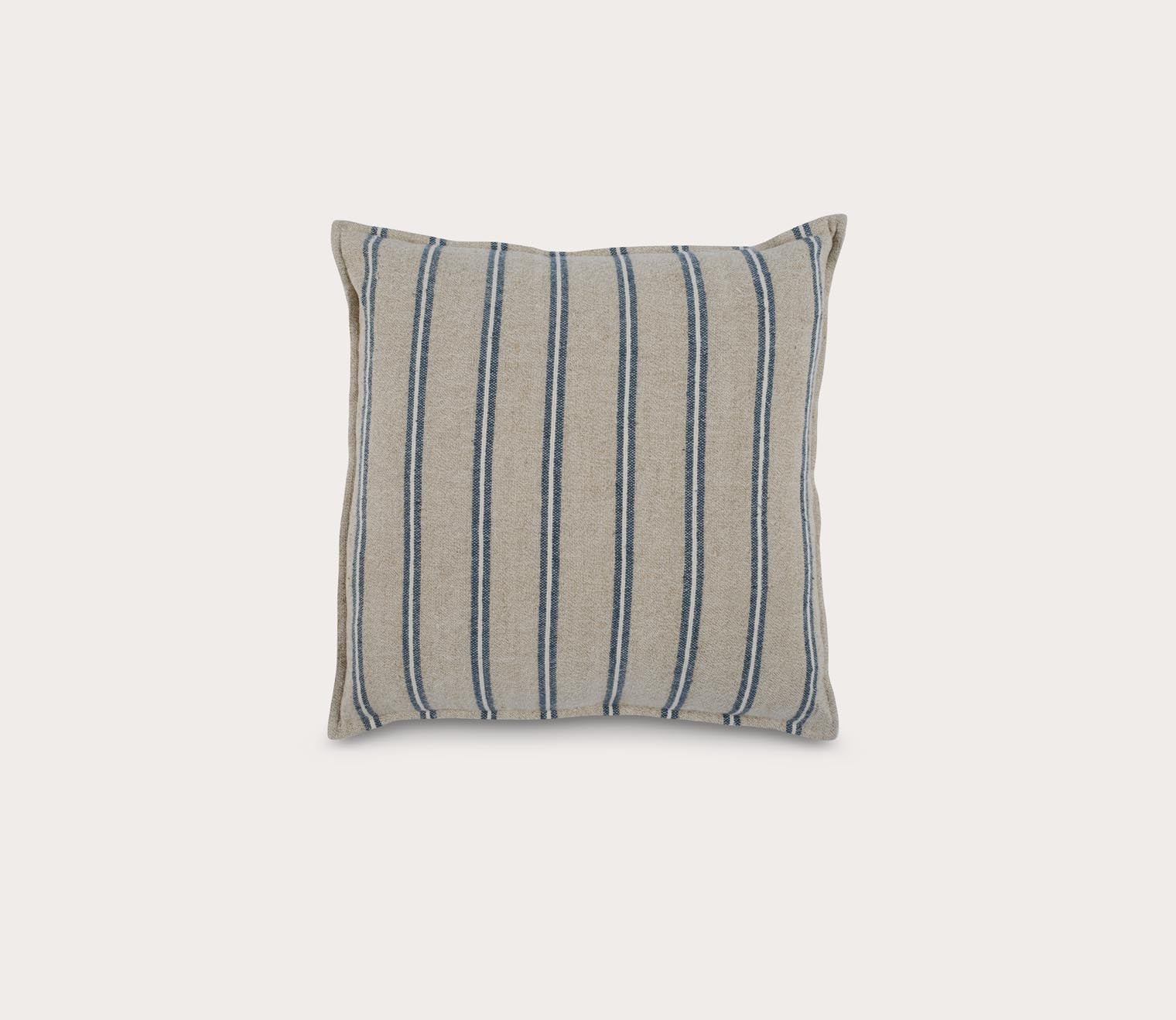 Delgada Natural Blue Throw Pillow
