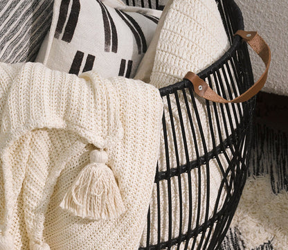 Villa by Classic Home Dunes Black Throw Pillow by Villa by Classic Home