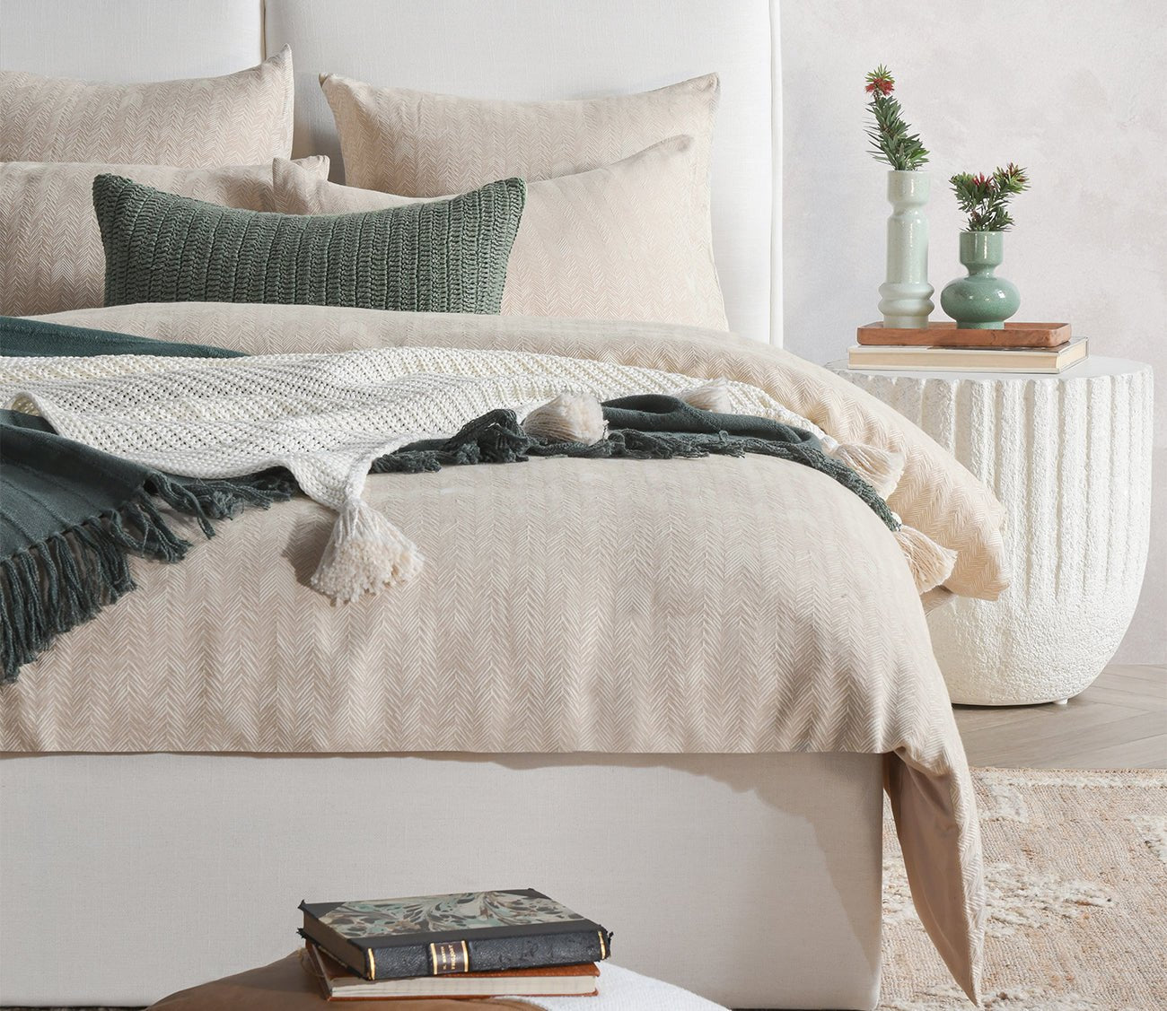 Villa by Classic Home French Herringbone 3 - Piece Duvet Cover Set by Villa by Classic Home
