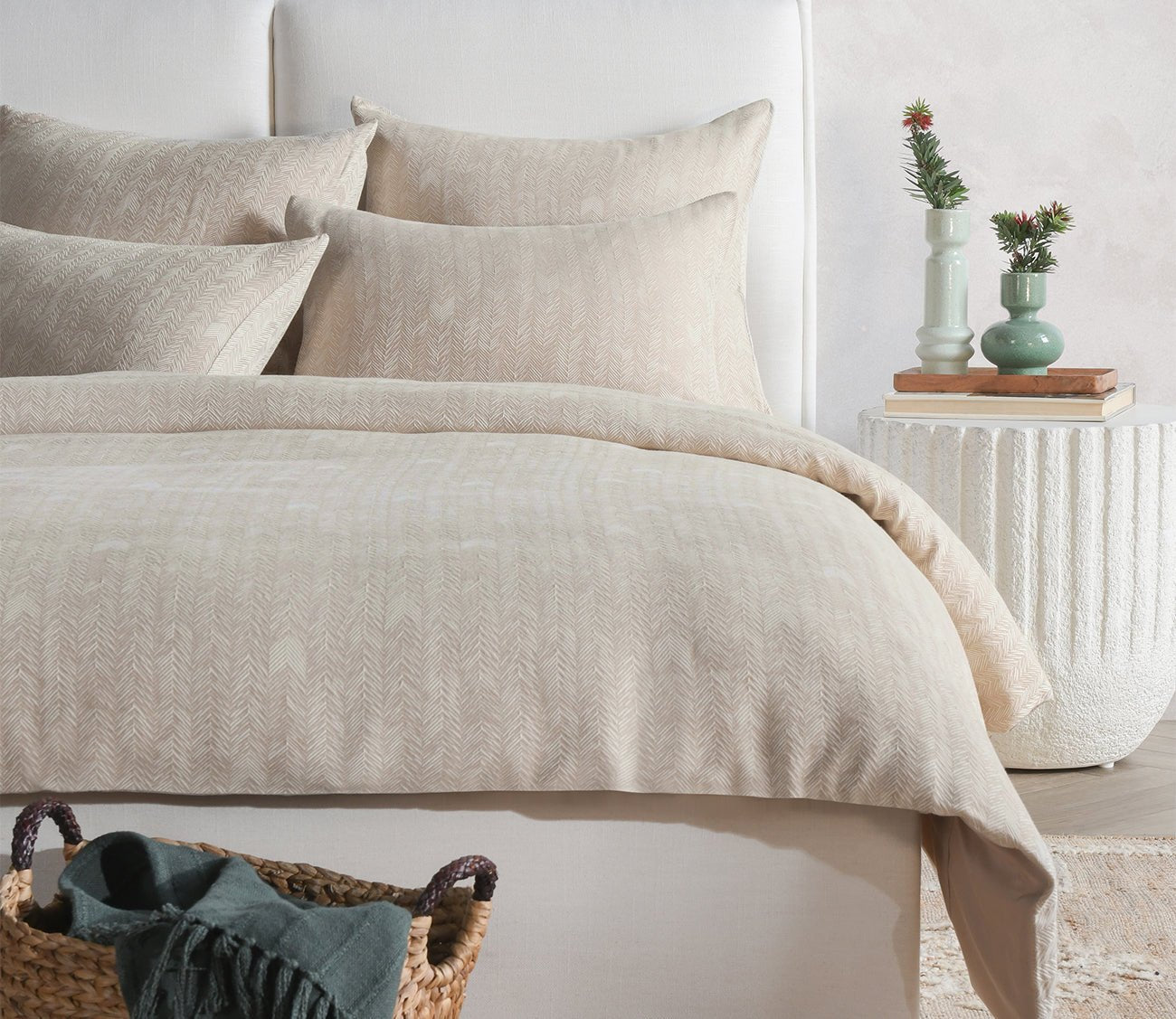 Villa by Classic Home French Herringbone 3 - Piece Duvet Cover Set by Villa by Classic Home