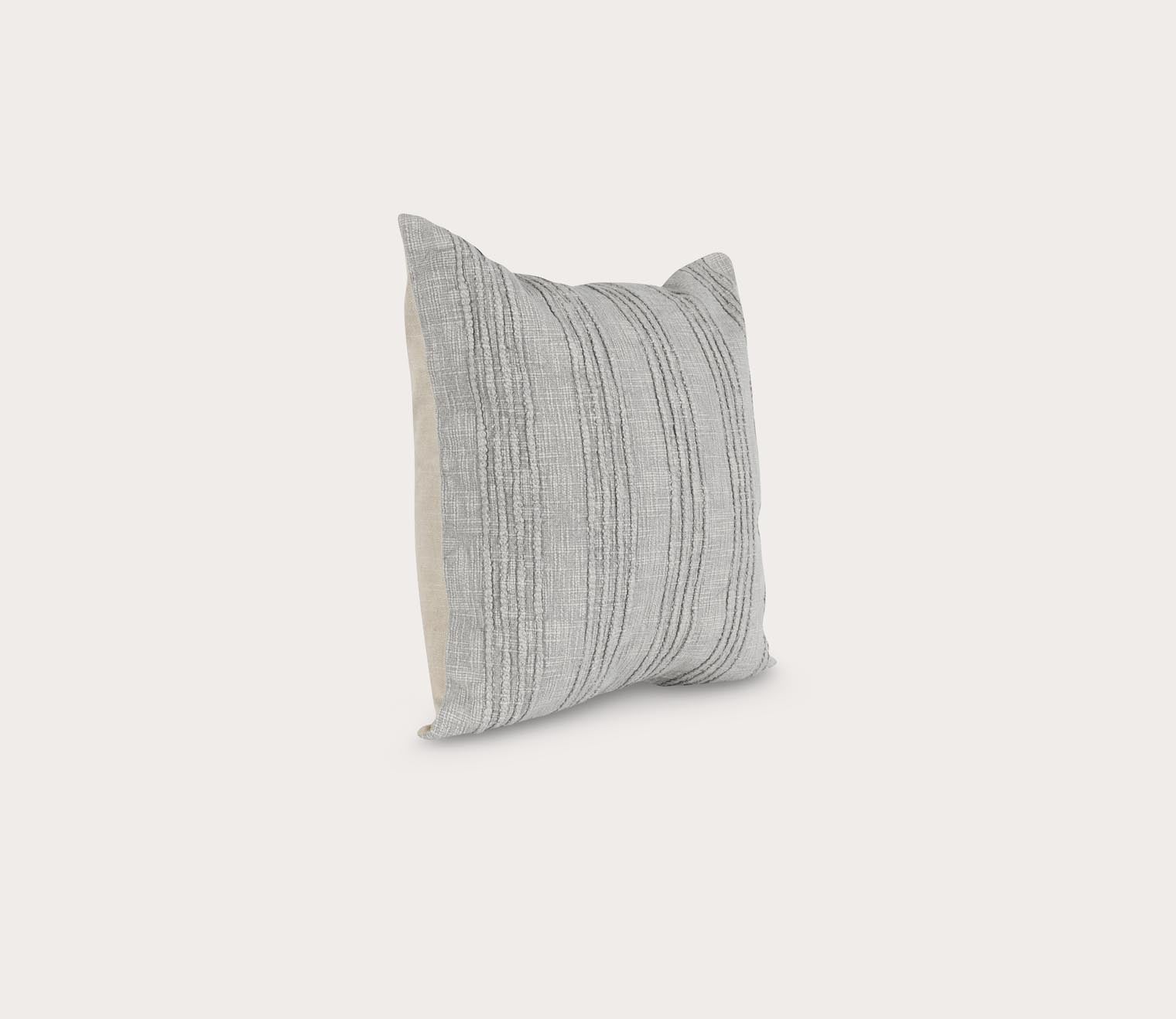 Villa by Classic Home Gratitude Gray Woven Throw Pillow by Villa by Classic Home