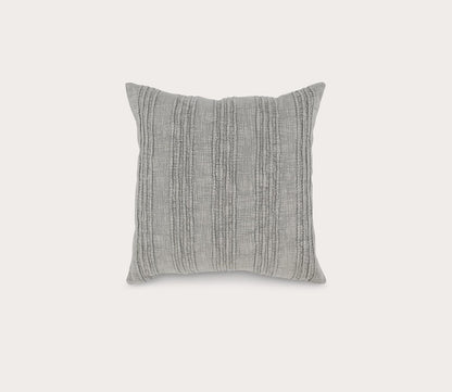 Villa by Classic Home Gratitude Gray Woven Throw Pillow by Villa by Classic Home