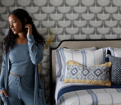 Villa by Classic Home Jayson Stripe Linen Cashmere Duvet Cover by Villa by Classic Home