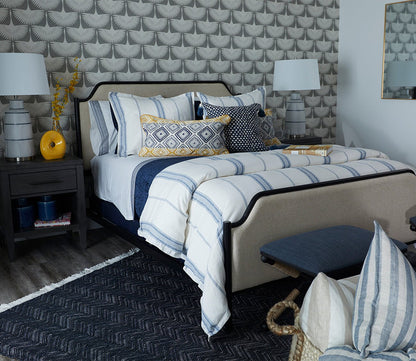 Villa by Classic Home Jayson Stripe Linen Cashmere Duvet Cover by Villa by Classic Home