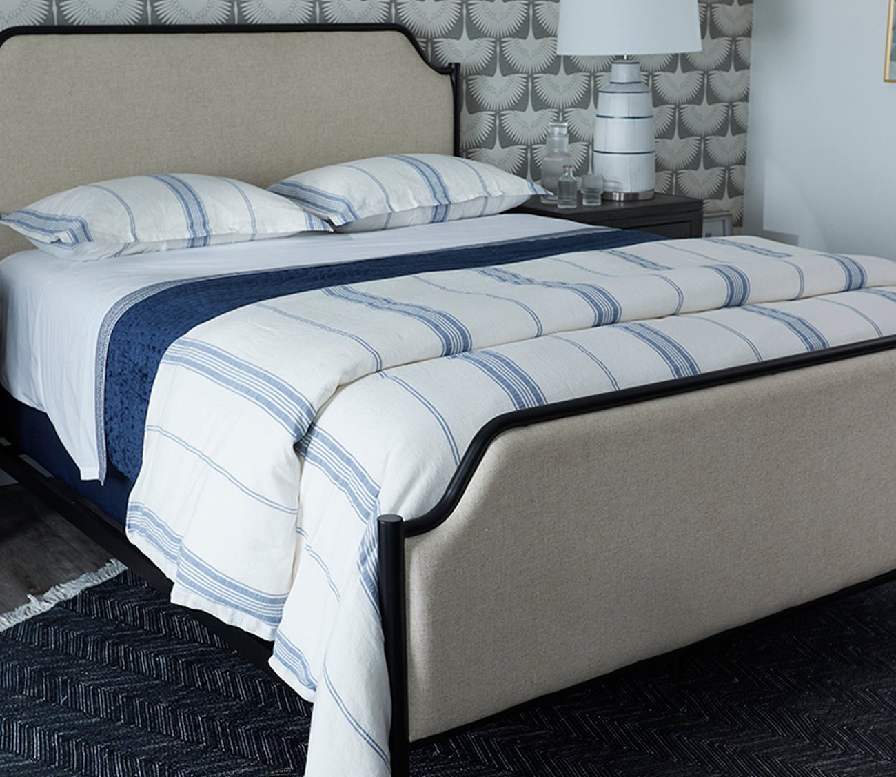 Jayson Stripe Linen Cashmere Duvet Cover