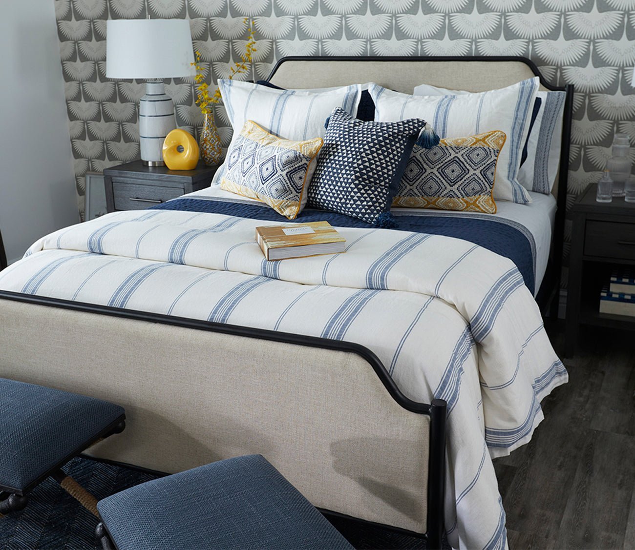 Villa by Classic Home Jayson Stripe Linen Cashmere Duvet Cover by Villa by Classic Home